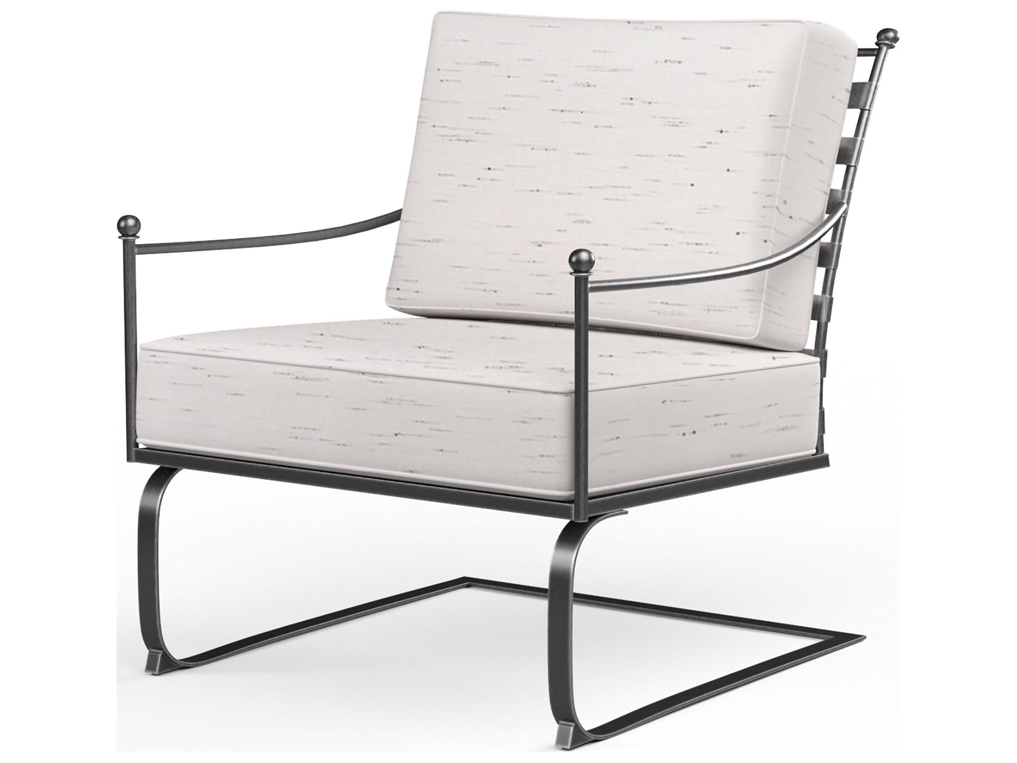 Sunset West Provence Wrought Iron Spring Patio Club Chair