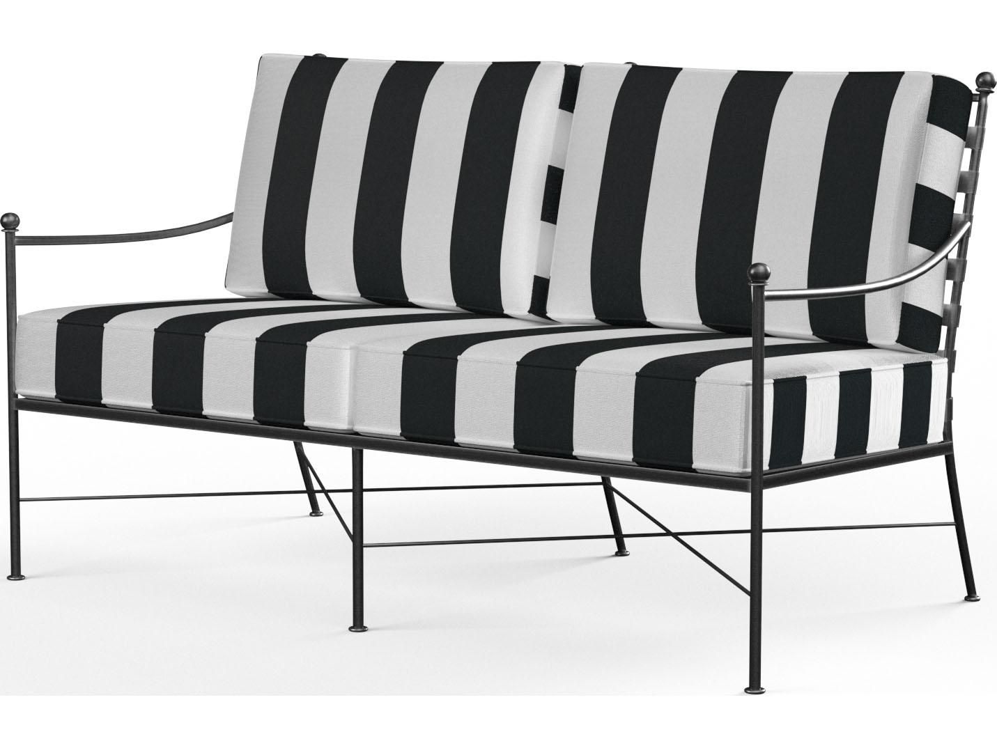 Sunset West Provence Wrought Iron Outdoor Patio Loveseat