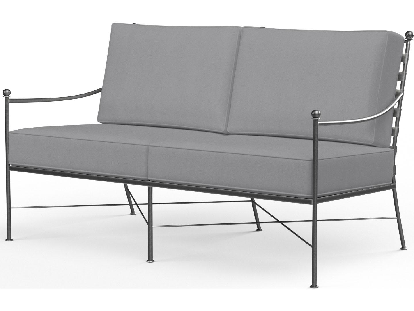 Sunset West Provence Wrought Iron Outdoor Patio Loveseat