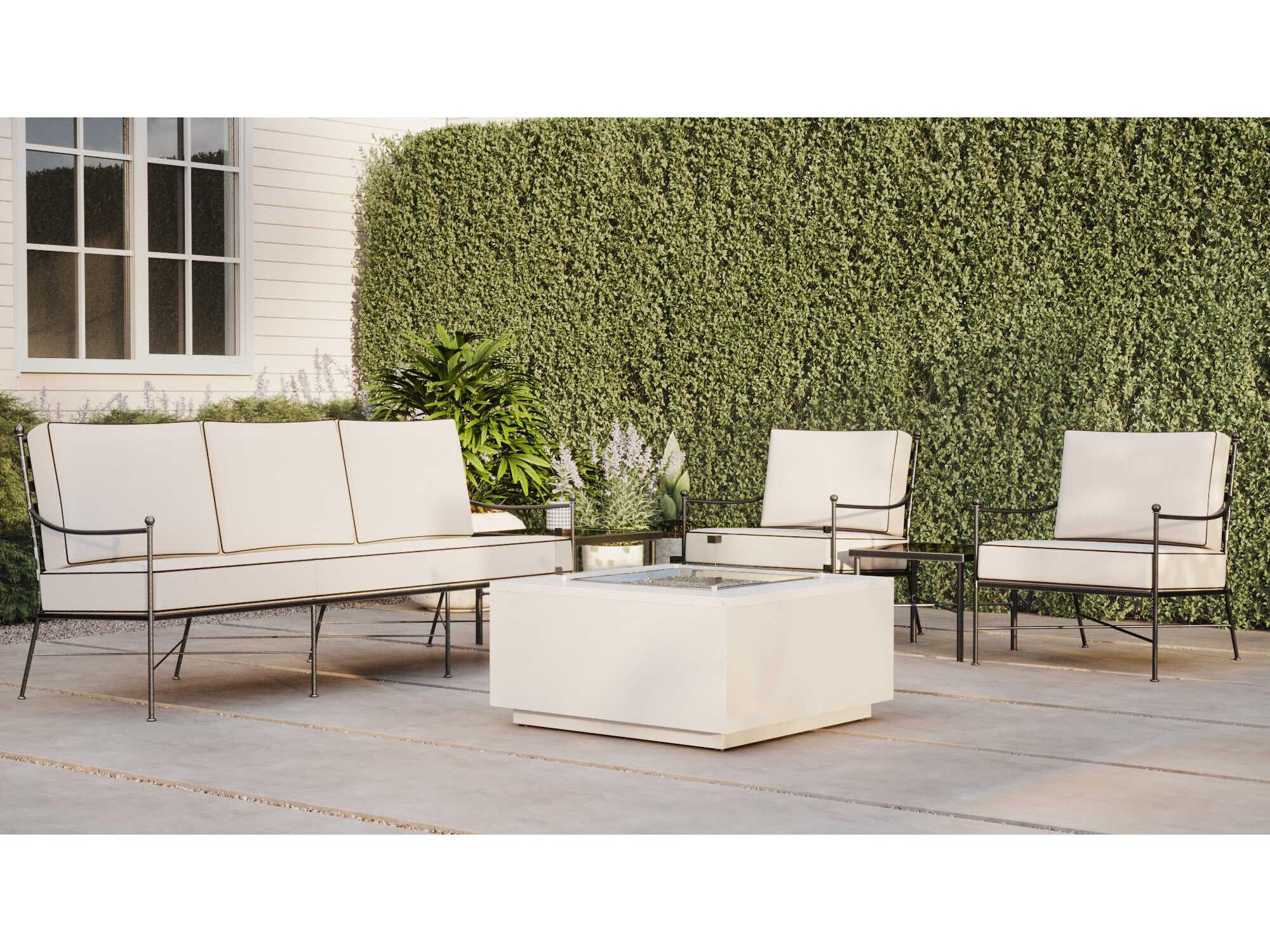 Sunset West Provence Pewter Wrought Iron Cushion Sofa