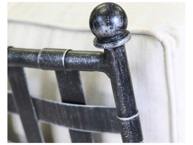 Sunset West Provence Pewter Wrought Iron Cushion Sofa