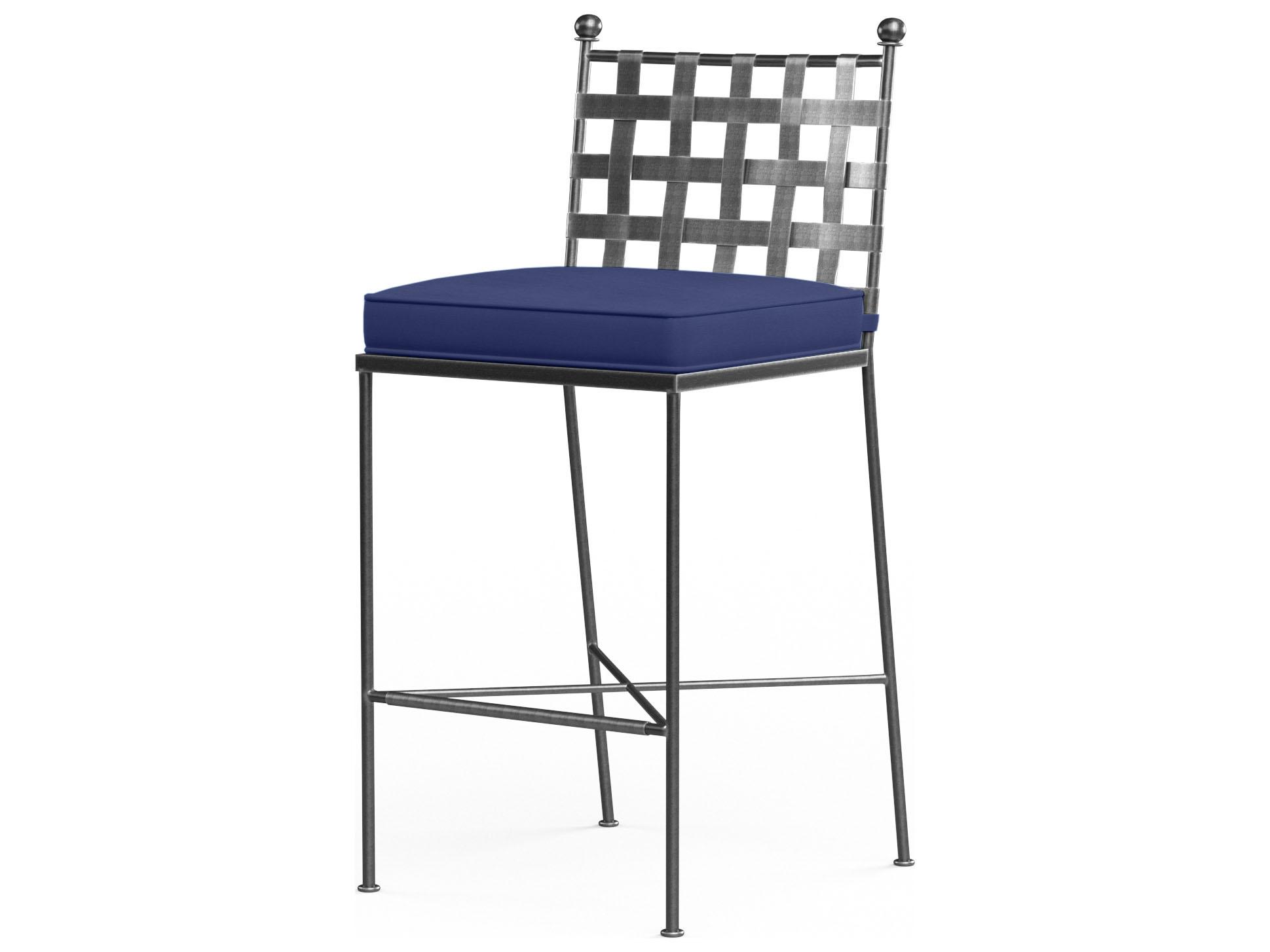 Sunset West Provence Wrought Iron Outdoor Patio Bar Stool