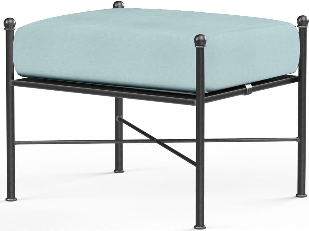 Sunset West Provence Wrought Iron Patio Ottoman