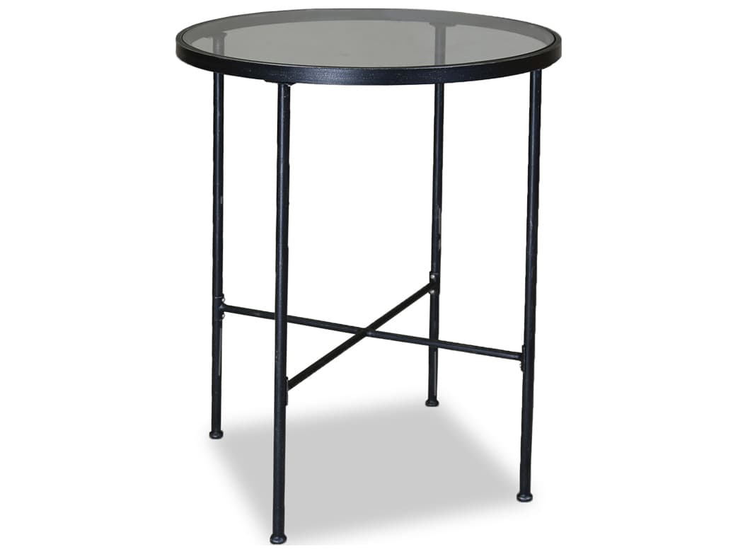 Sunset West Provence Wrought Iron Round Glass Top Pub Table