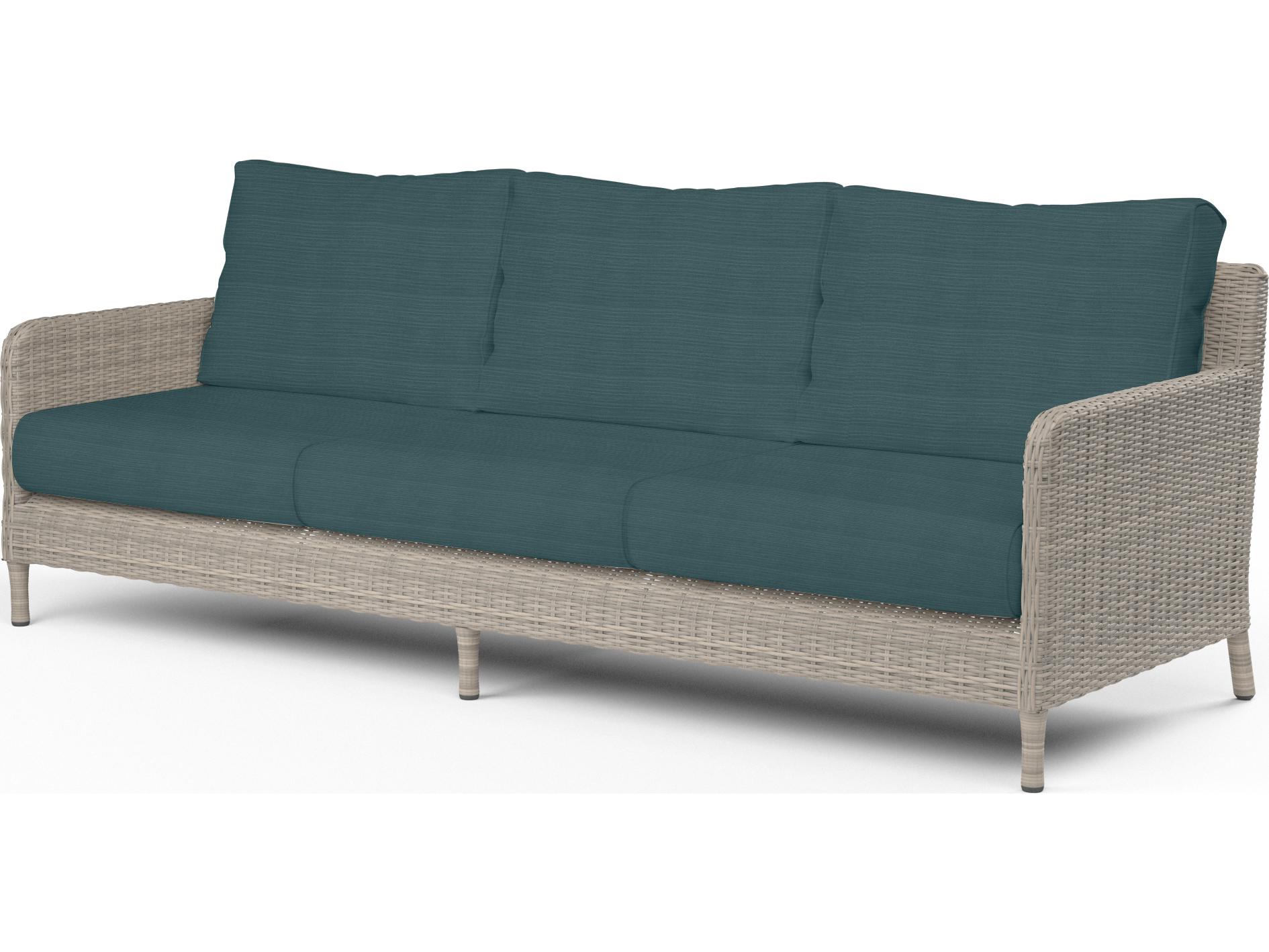 Sunset West Manhattan Wicker Outdoor Patio Sofa