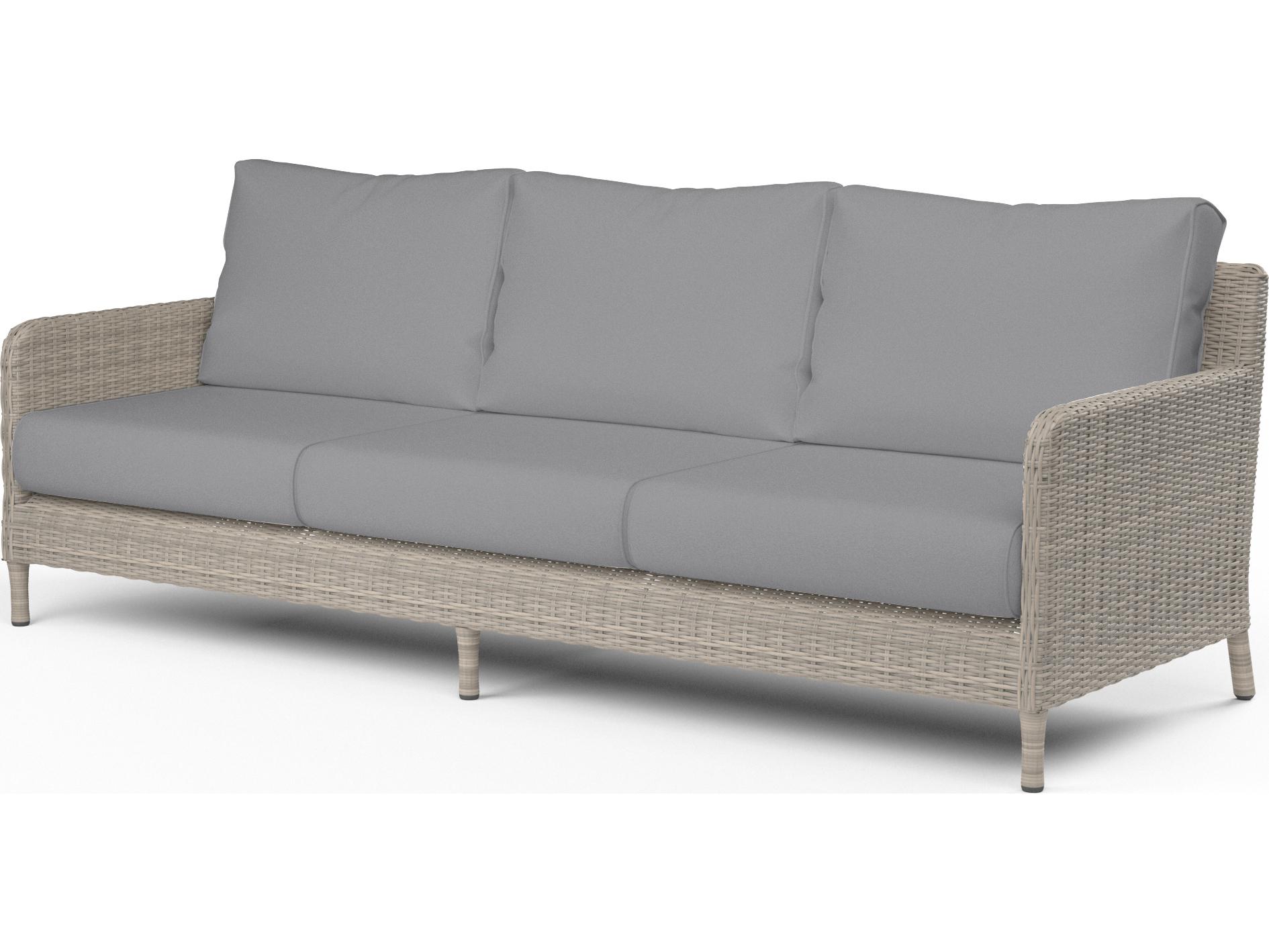 Sunset West Manhattan Wicker Outdoor Patio Sofa