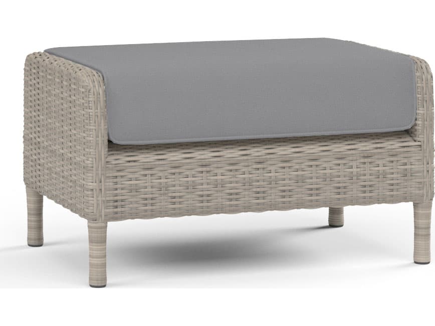 Sunset West Manhattan Wicker Outdoor Patio Ottoman