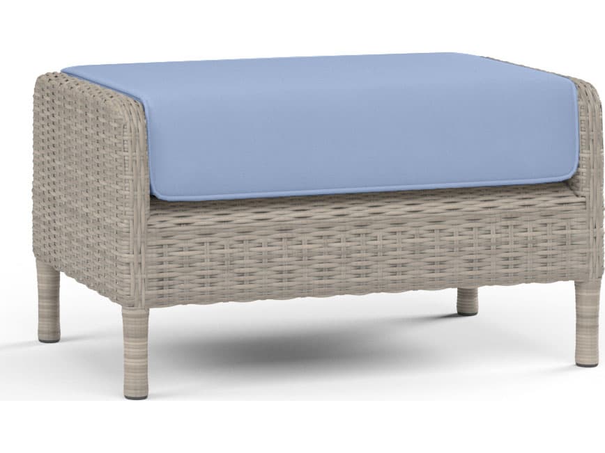 Sunset West Manhattan Wicker Outdoor Patio Ottoman