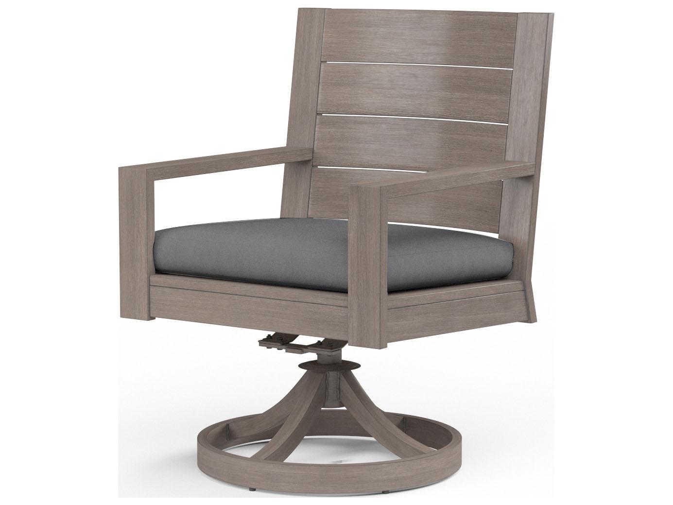 Sunset West Laguna Aluminum Swivel Patio Dining Chair