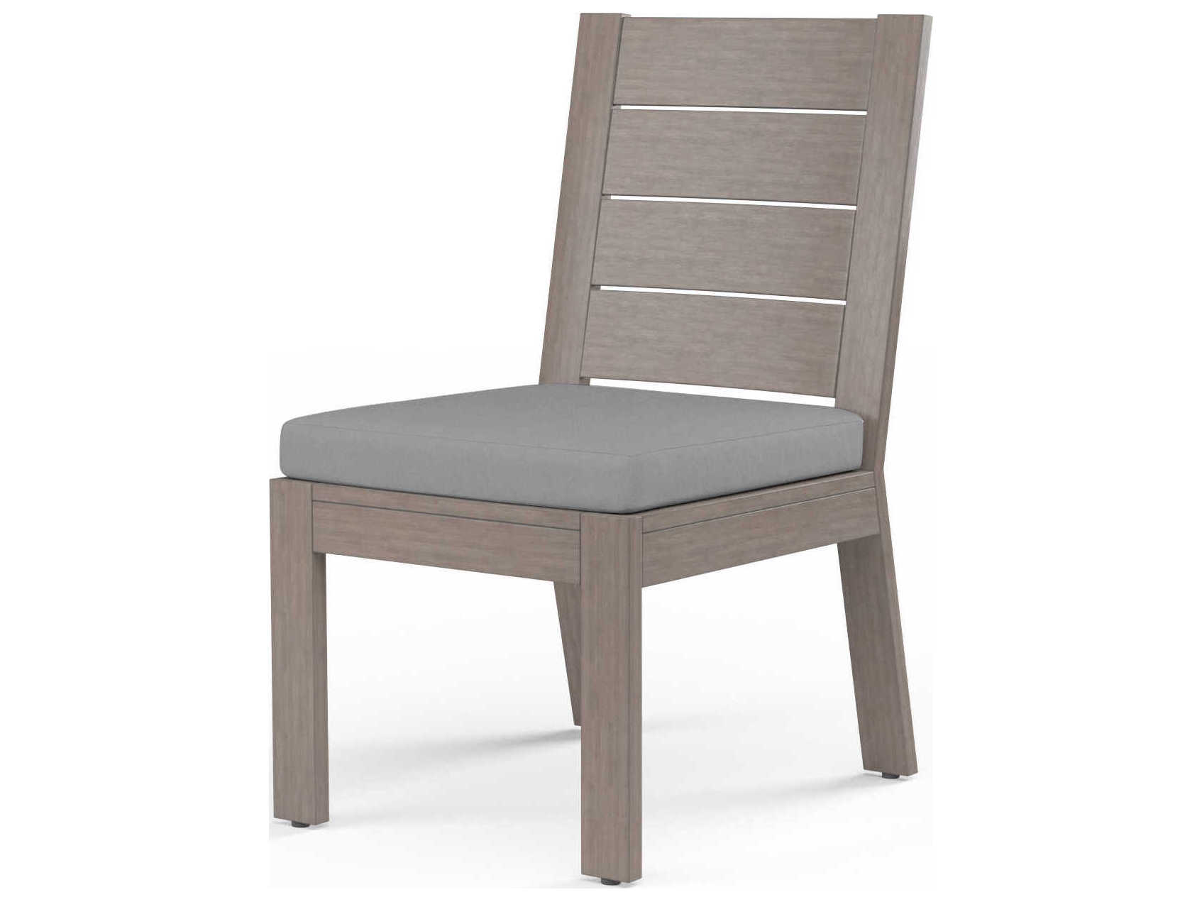 Sunset West Laguna Driftwood Aluminum Cushion Dining Chair