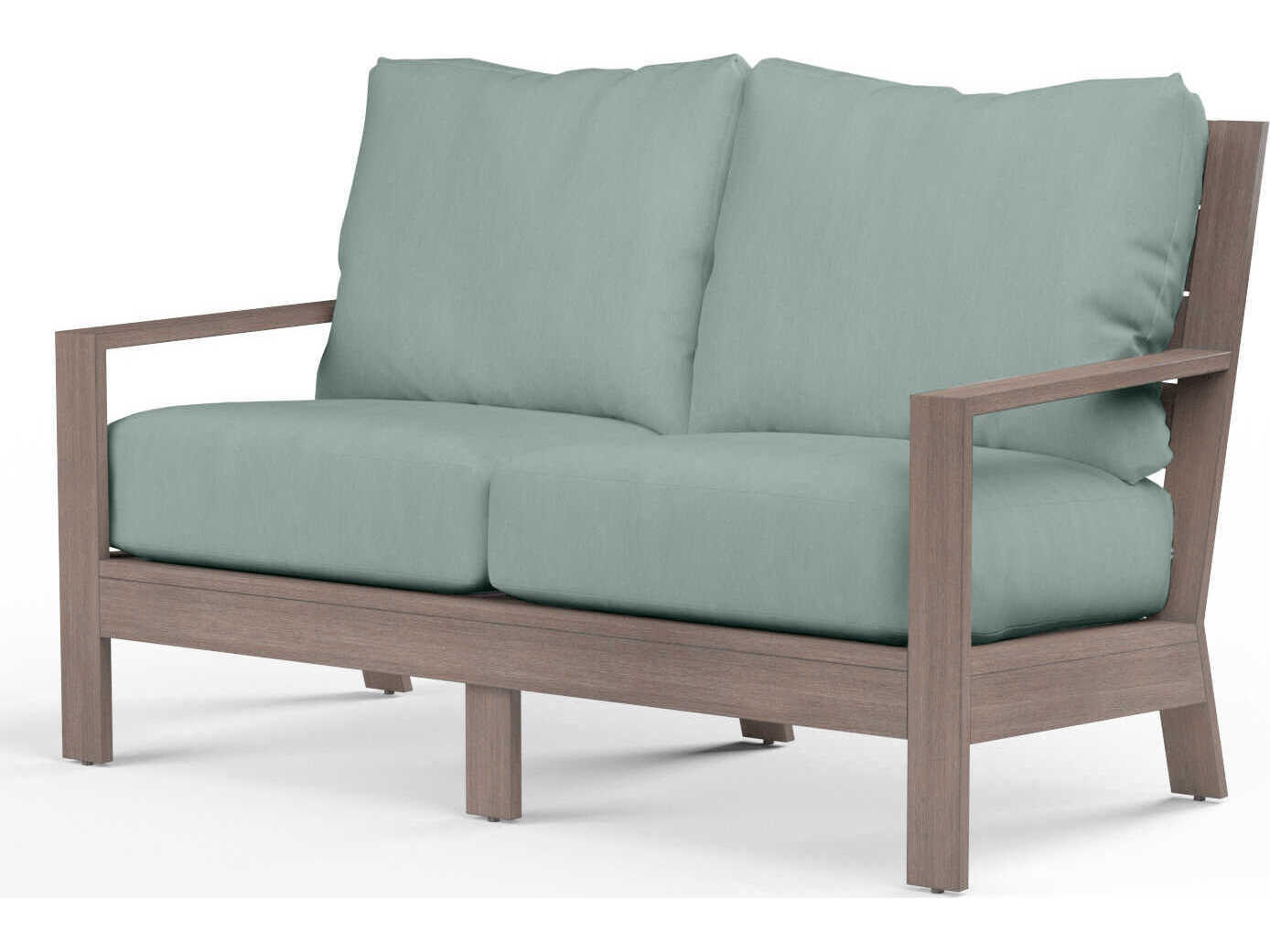 Sunset West Laguna Driftwood Aluminum Cushion Loveseat