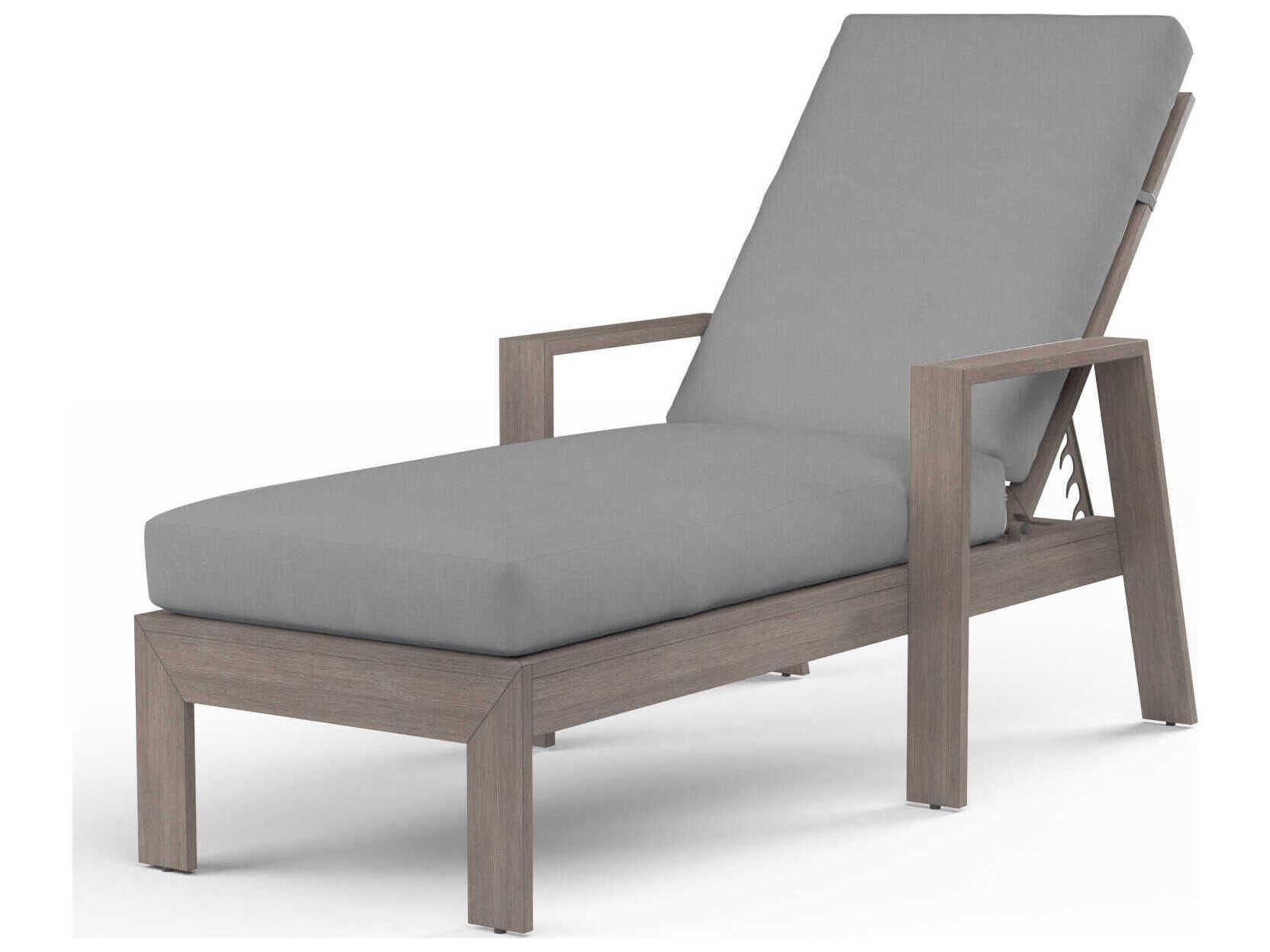 Sunset West Laguna Driftwood Aluminum Cushion Chaise Lounge