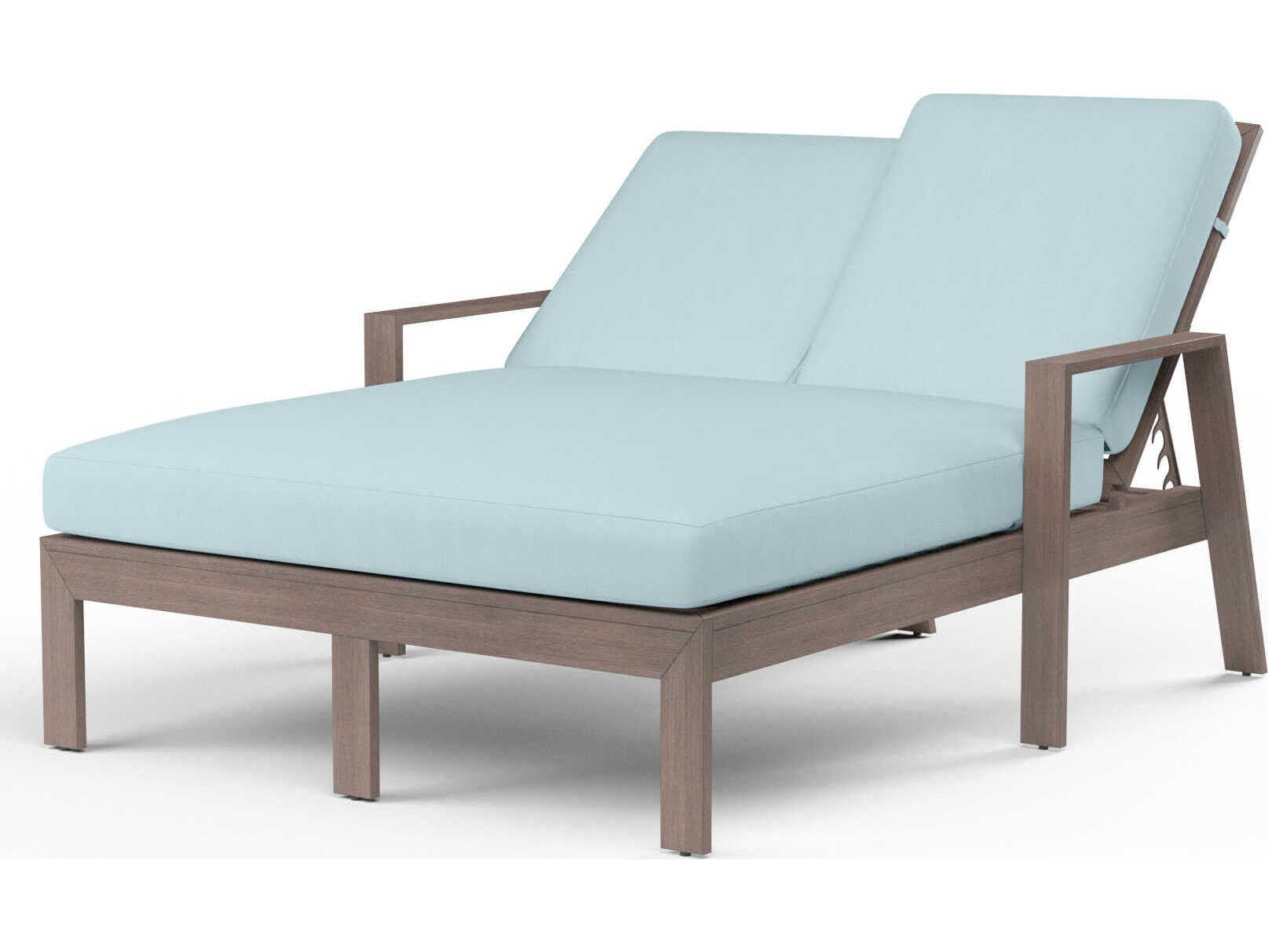Sunset West Laguna Driftwood Aluminum Cushion Chaise Lounge