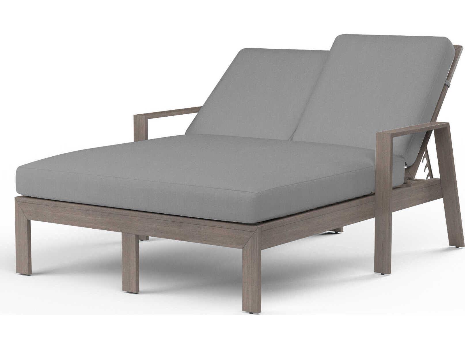 Sunset West Laguna Driftwood Aluminum Cushion Chaise Lounge