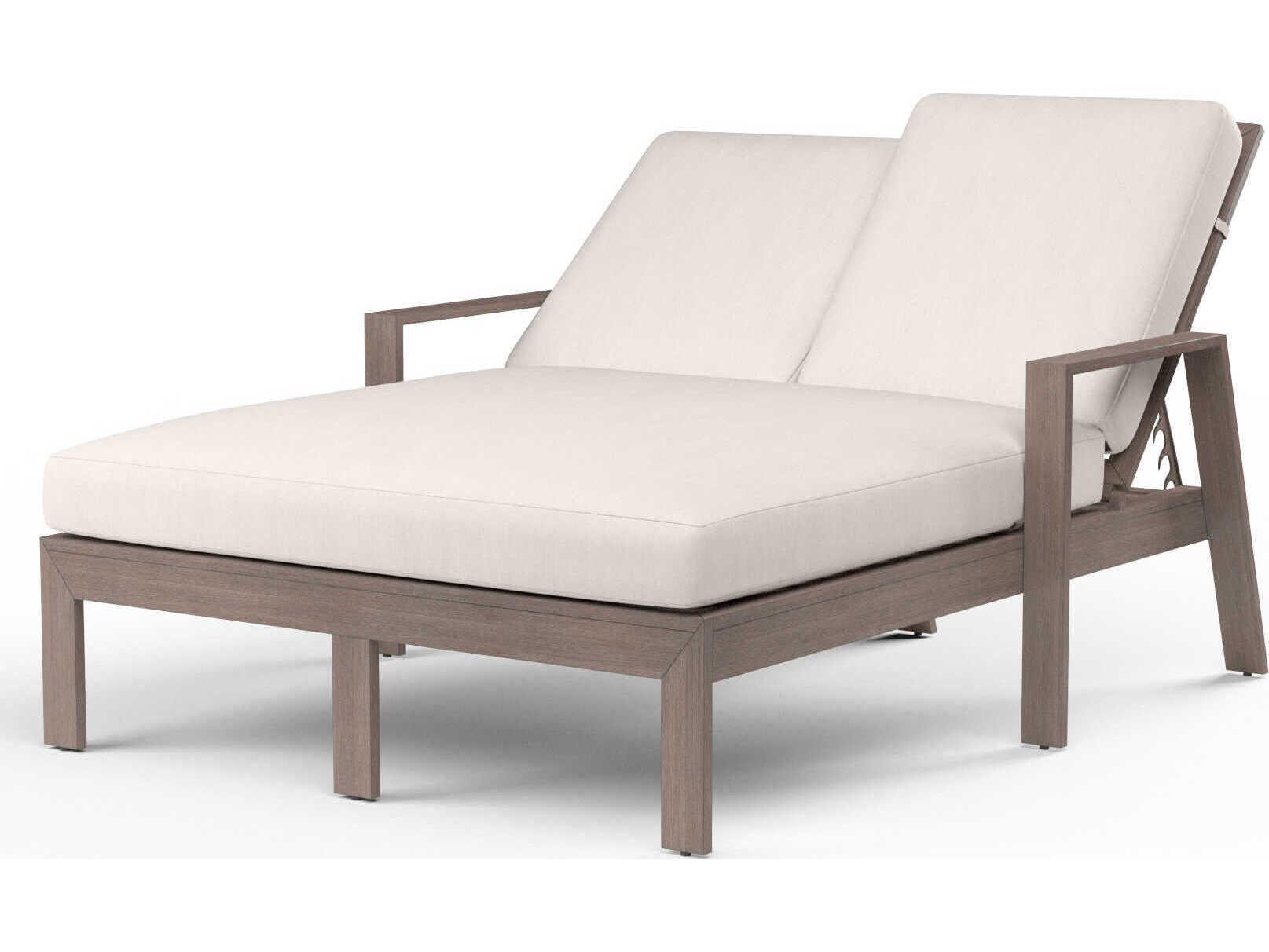Sunset West Laguna Driftwood Aluminum Cushion Chaise Lounge