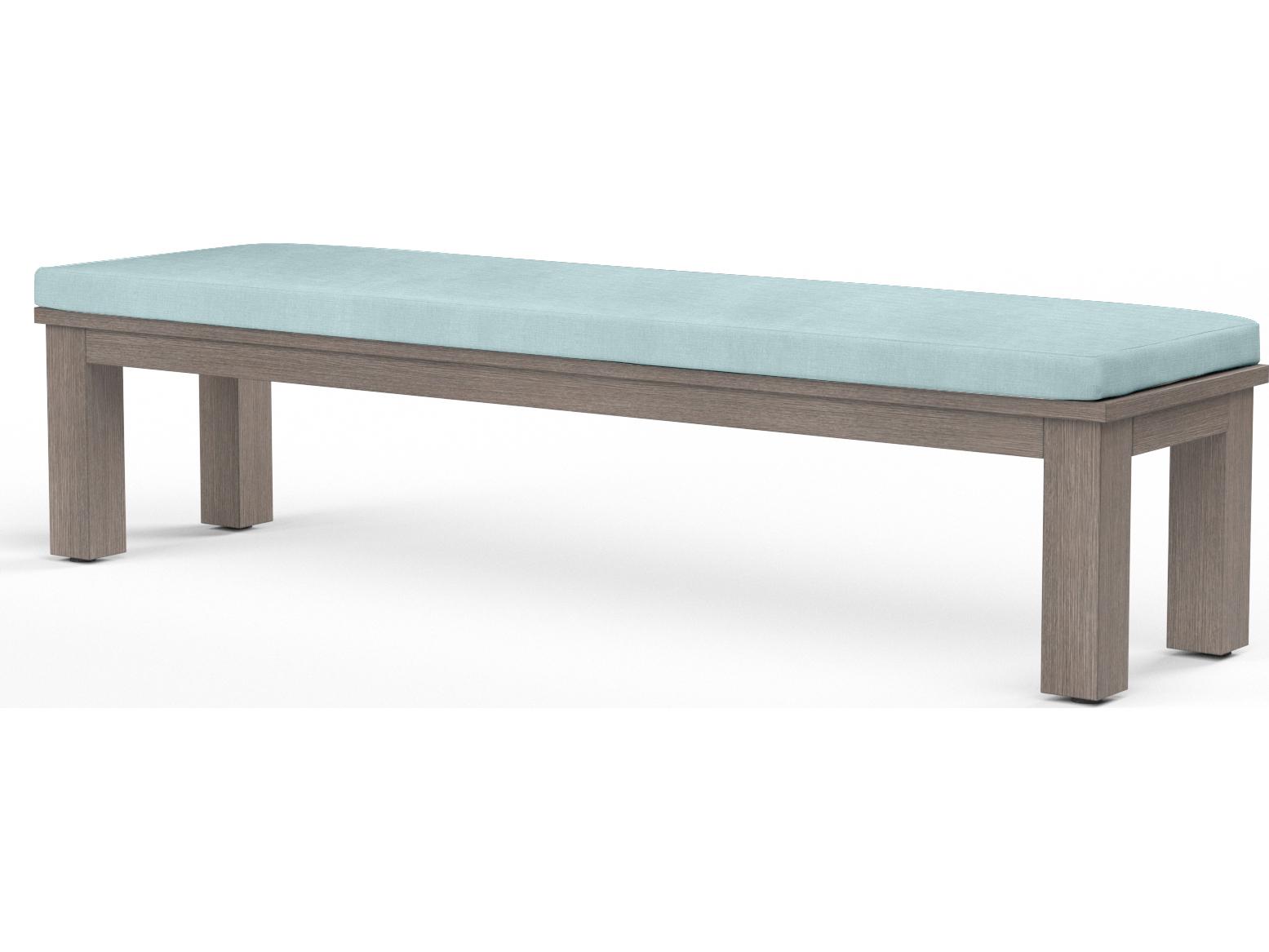 Sunset West Laguna Aluminum Cushion Outdoor Patio Bench