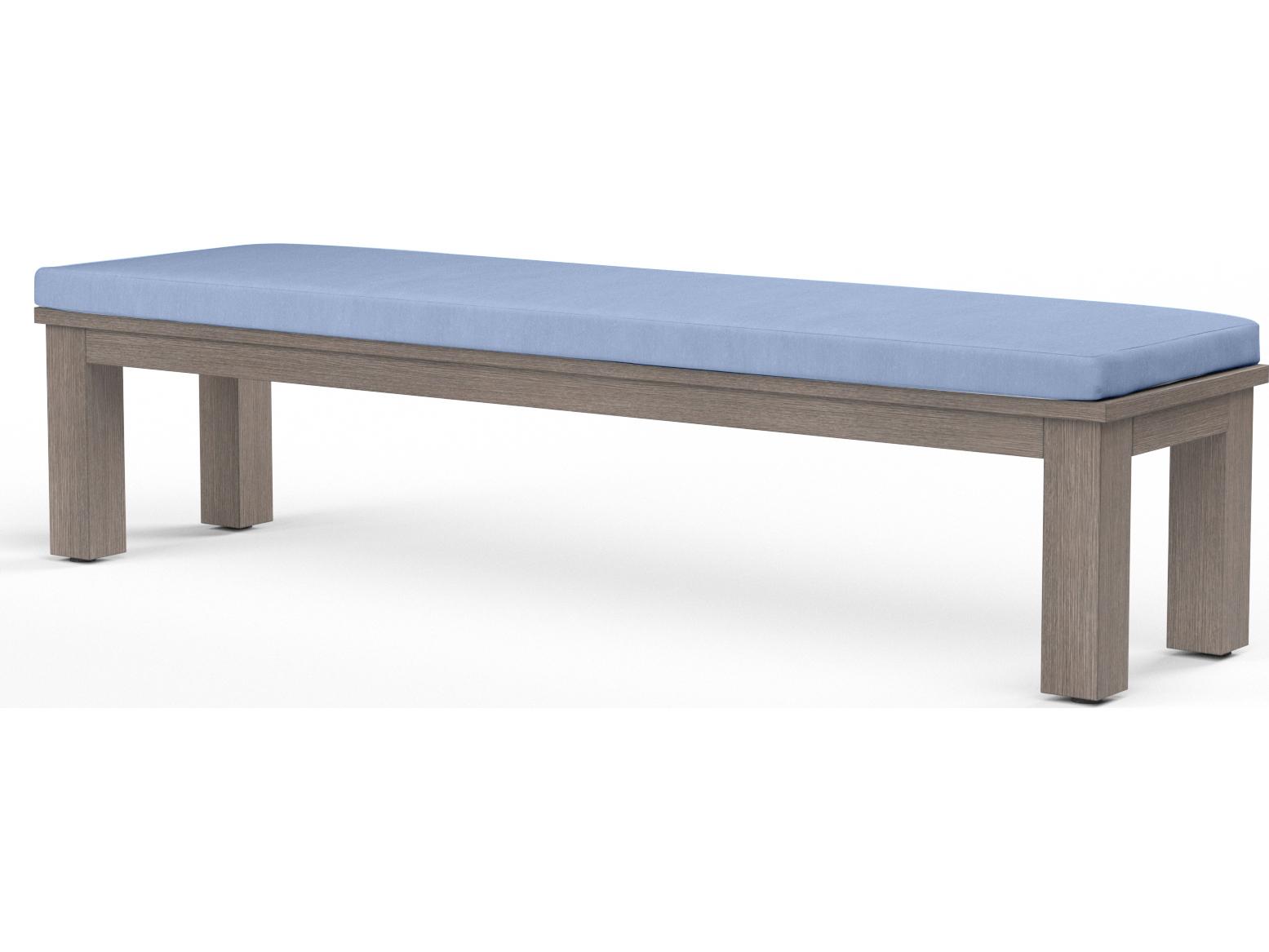 Sunset West Laguna Aluminum Cushion Outdoor Patio Bench