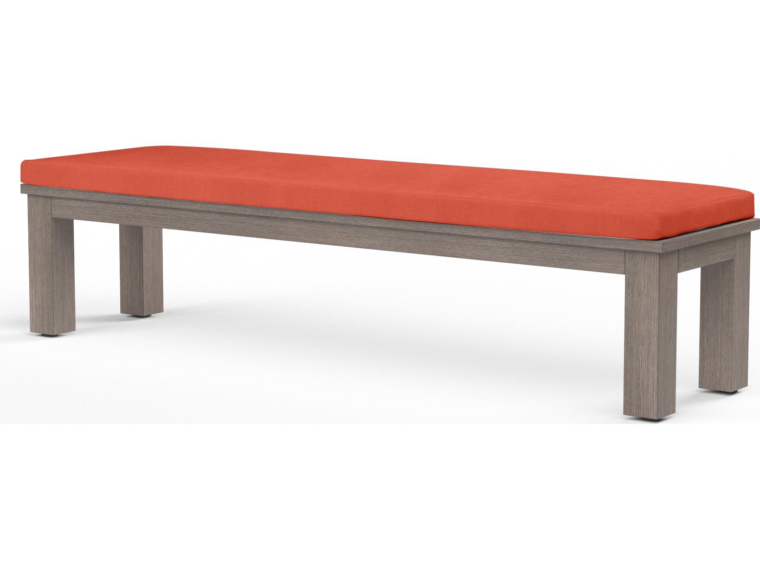 Sunset West Laguna Aluminum Cushion Outdoor Patio Bench
