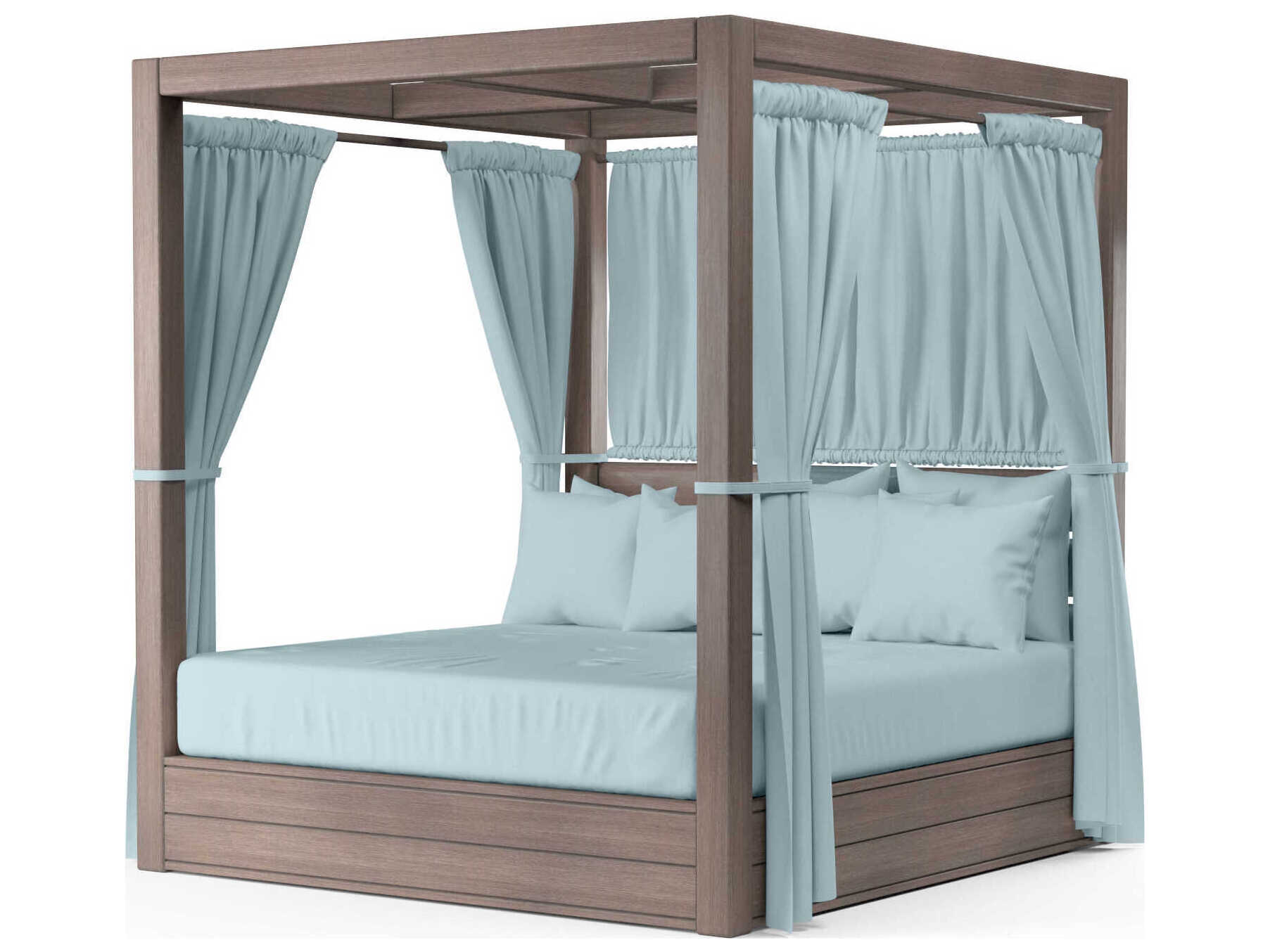 Sunset West Laguna Driftwood Aluminum Cushion Lounge Bed