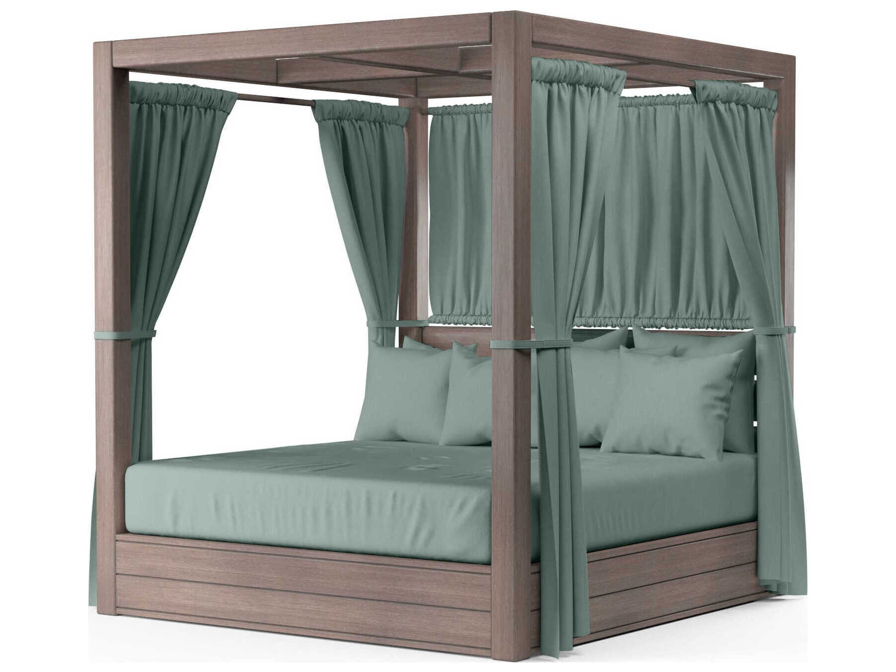 Sunset West Laguna Driftwood Aluminum Cushion Lounge Bed