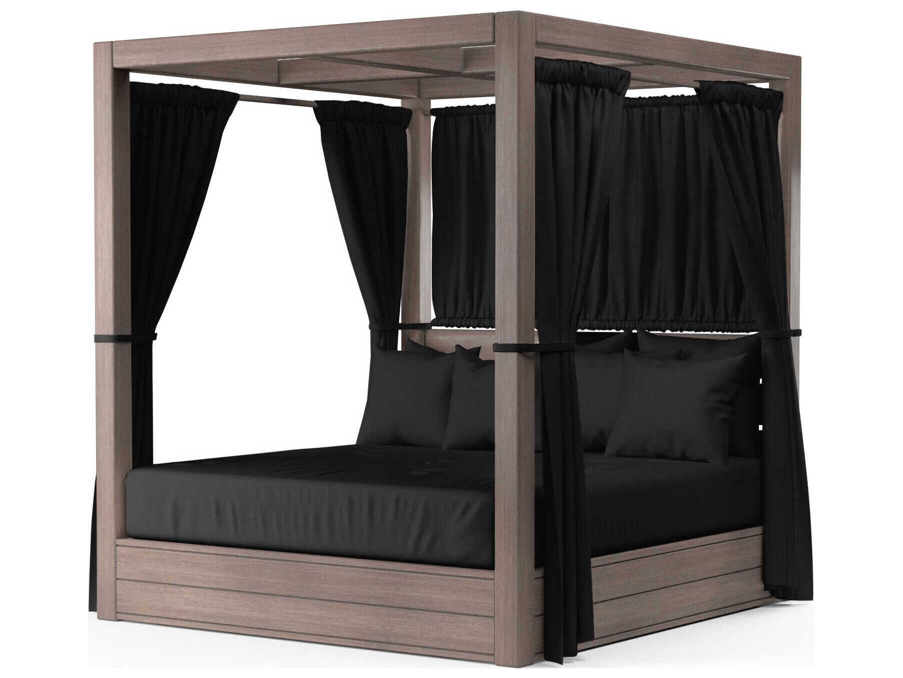 Sunset West Laguna Driftwood Aluminum Cushion Lounge Bed