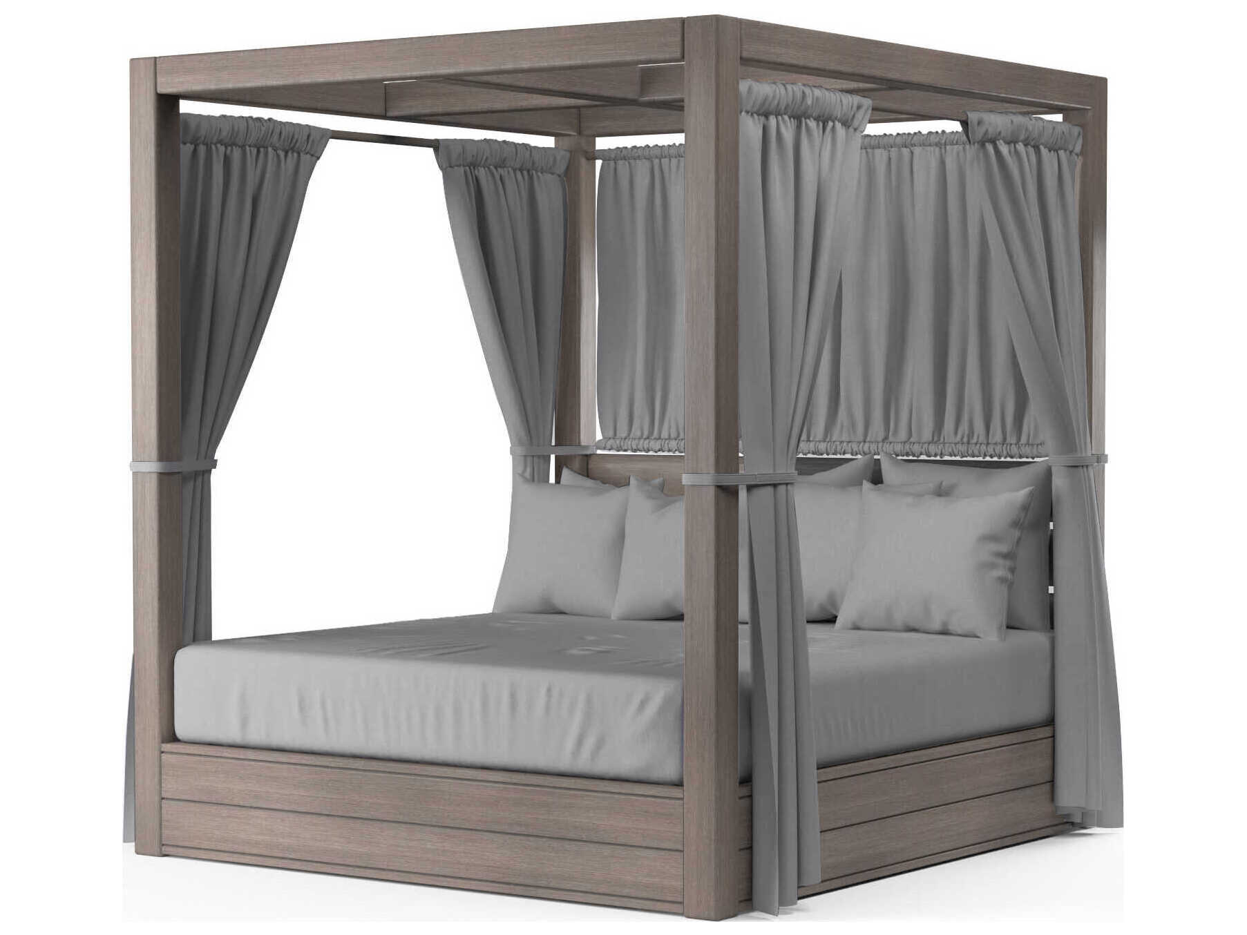 Sunset West Laguna Driftwood Aluminum Cushion Lounge Bed