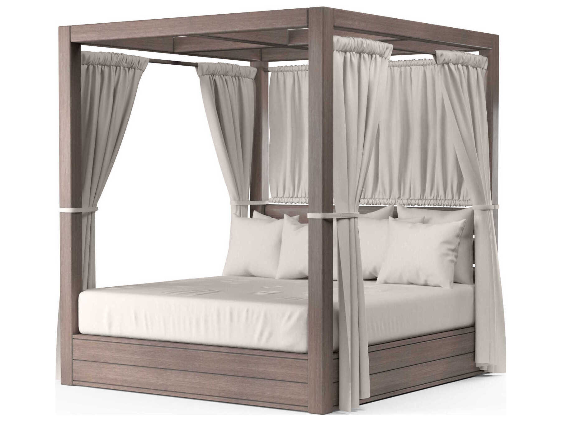 Sunset West Laguna Driftwood Aluminum Cushion Lounge Bed