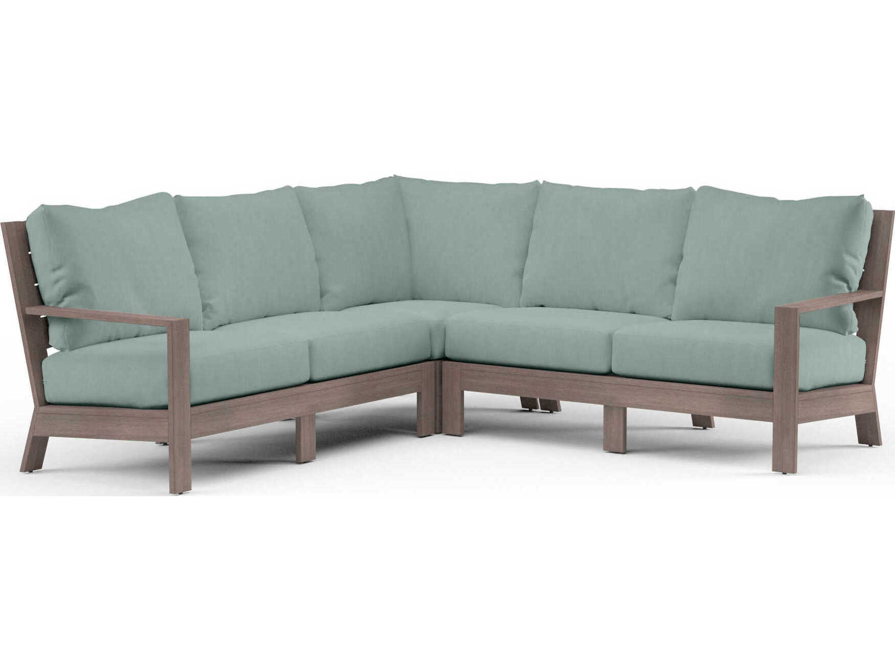 Sunset West Laguna Driftwood Aluminum Cushion Sofa