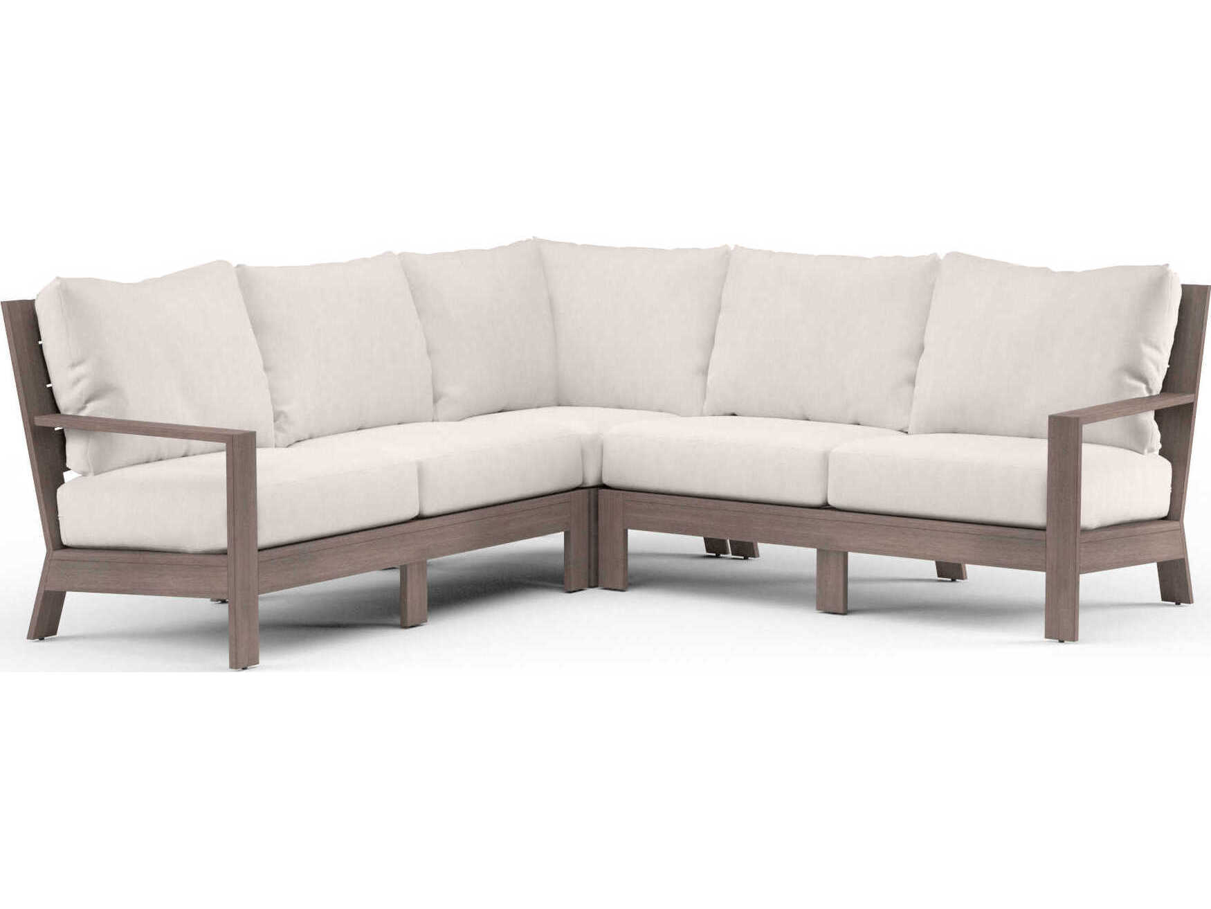 Sunset West Laguna Driftwood Aluminum Cushion Sofa