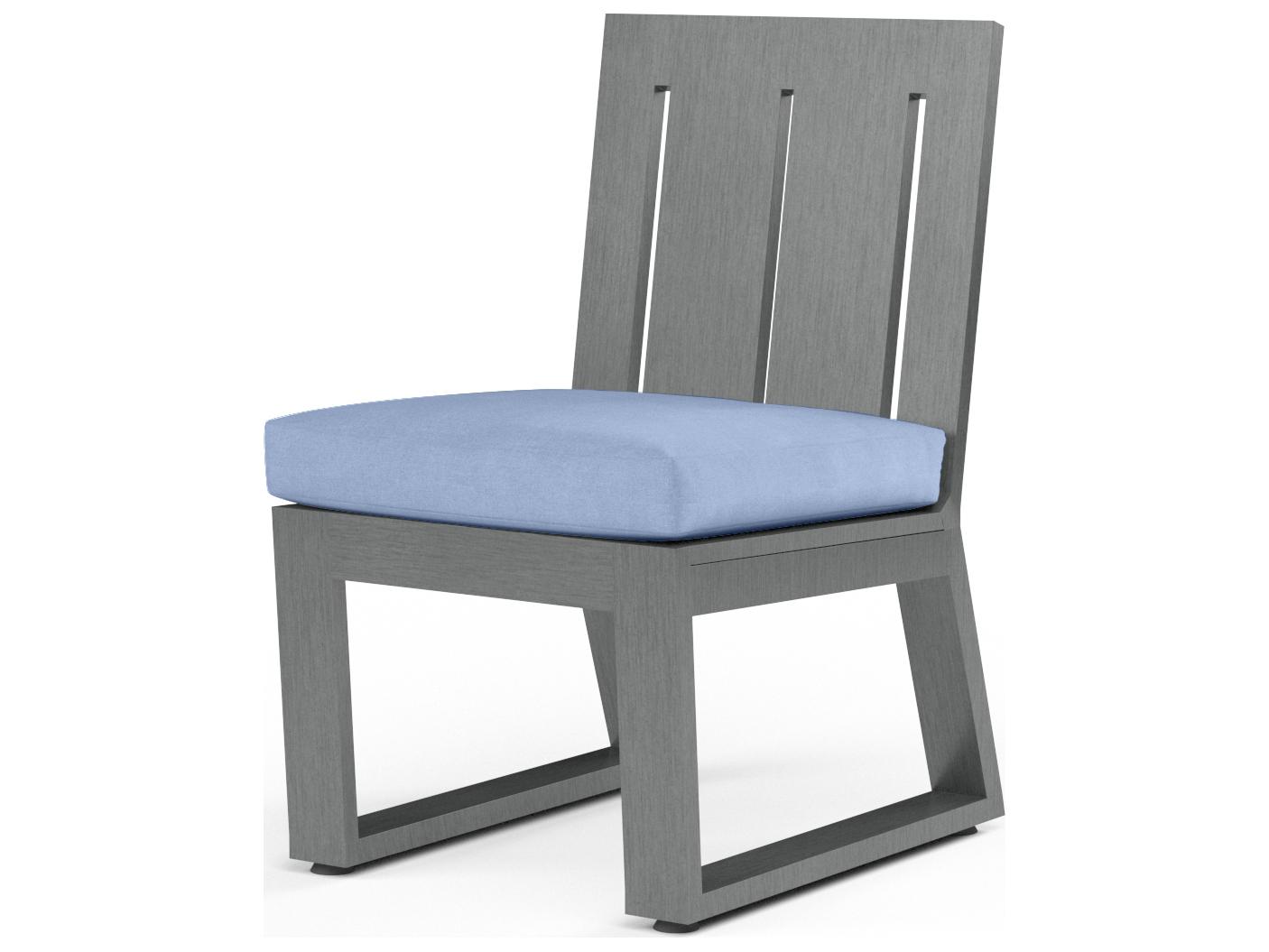 Sunset West Redondo Aluminum Armless Outdoor Dining Chair