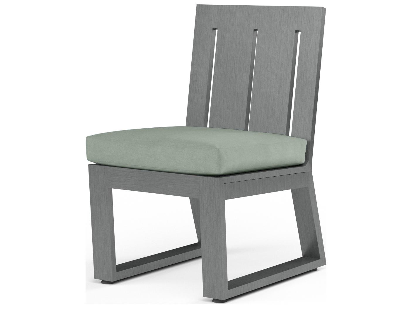 Sunset West Redondo Aluminum Armless Outdoor Dining Chair