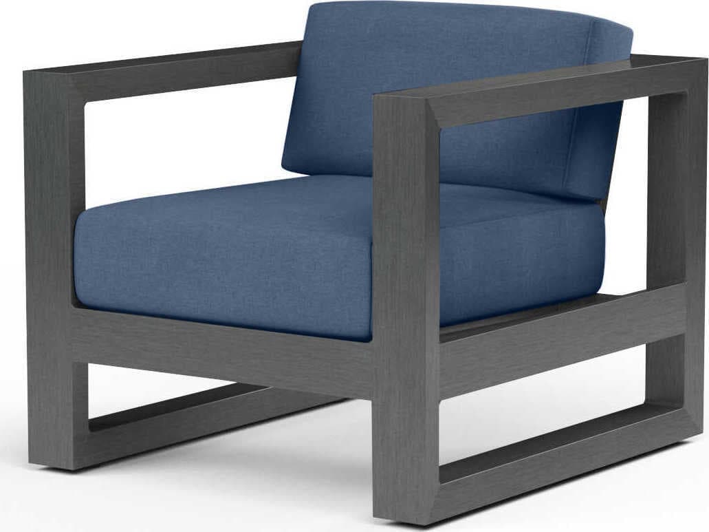 Sunset West Redondo Slate Aluminum Cushion Lounge Chair