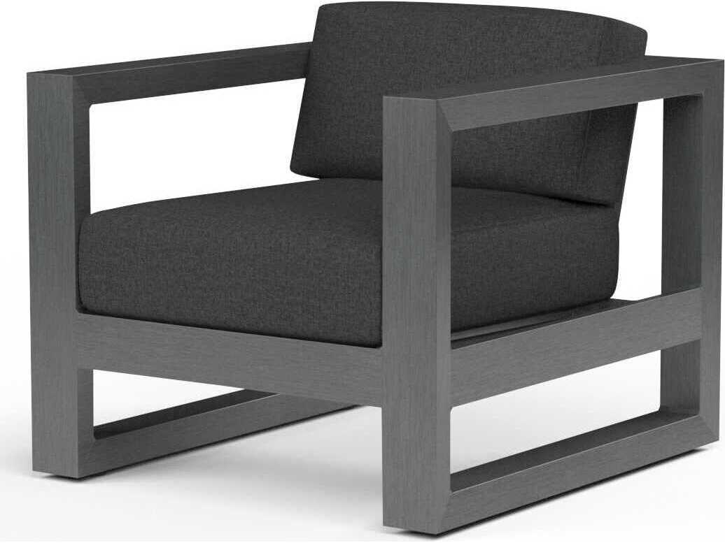 Sunset West Redondo Slate Aluminum Cushion Lounge Chair