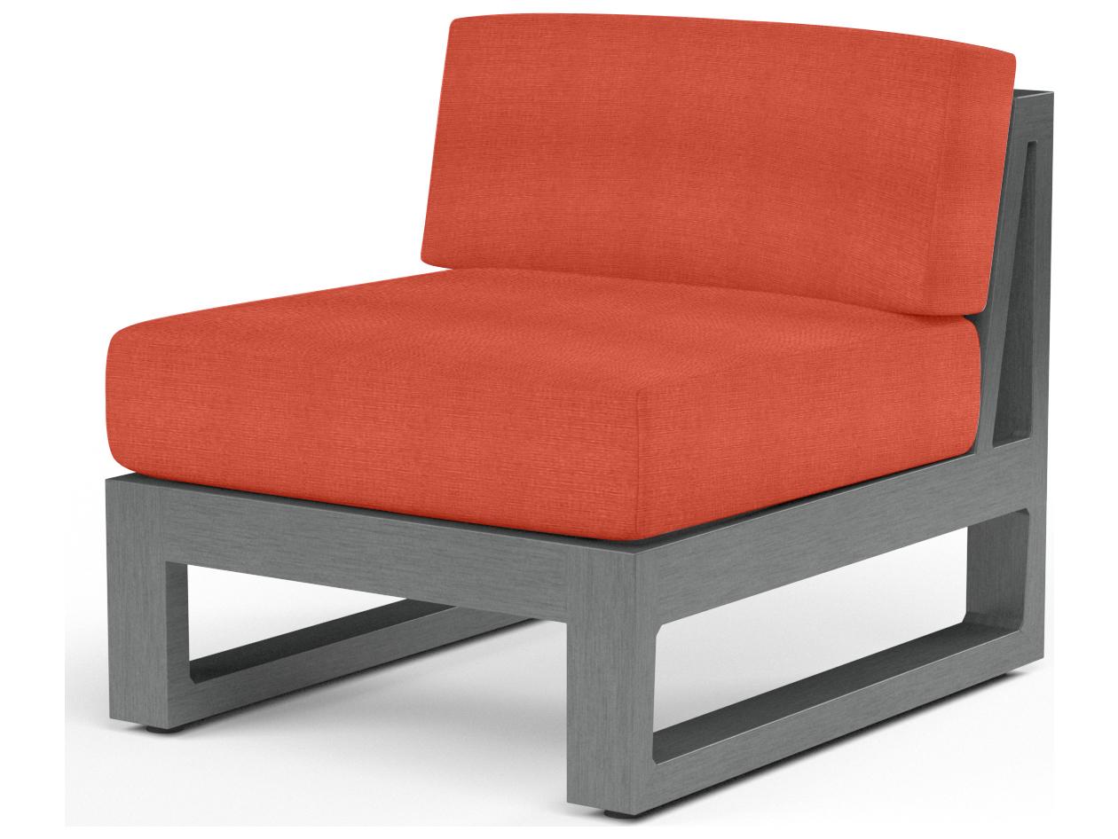 Sunset West Redondo Aluminum Armless Modular Chair