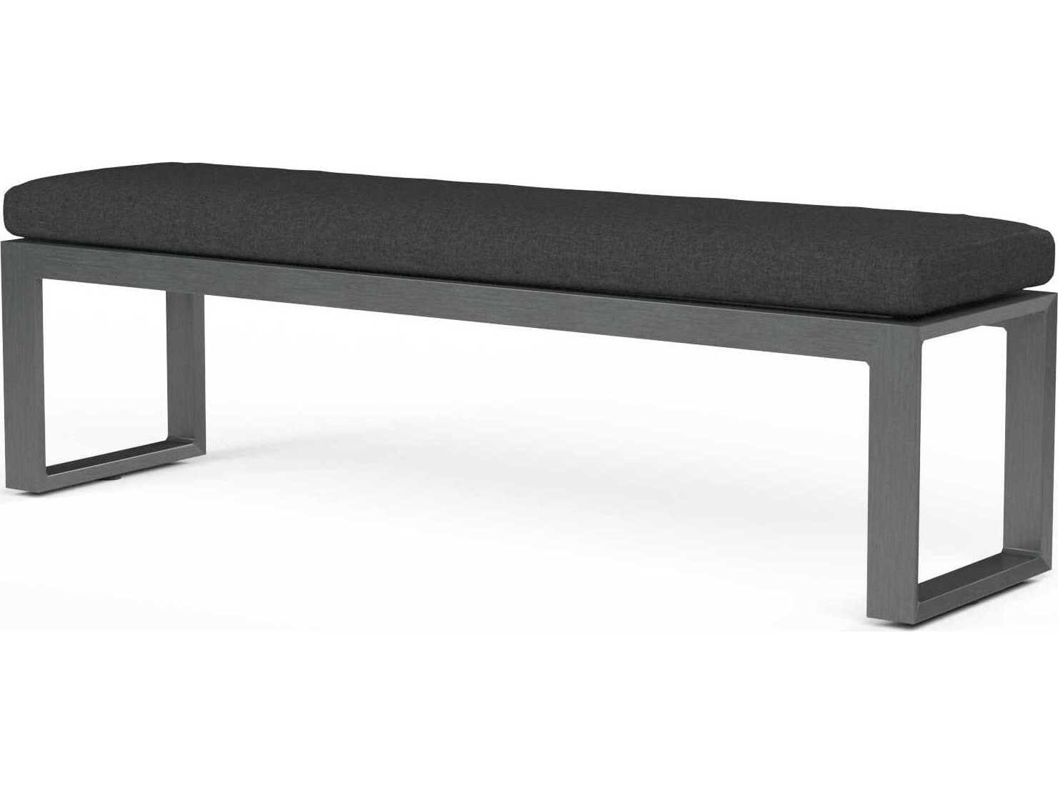 Sunset West Redondo Slate Aluminum Cushion Bench