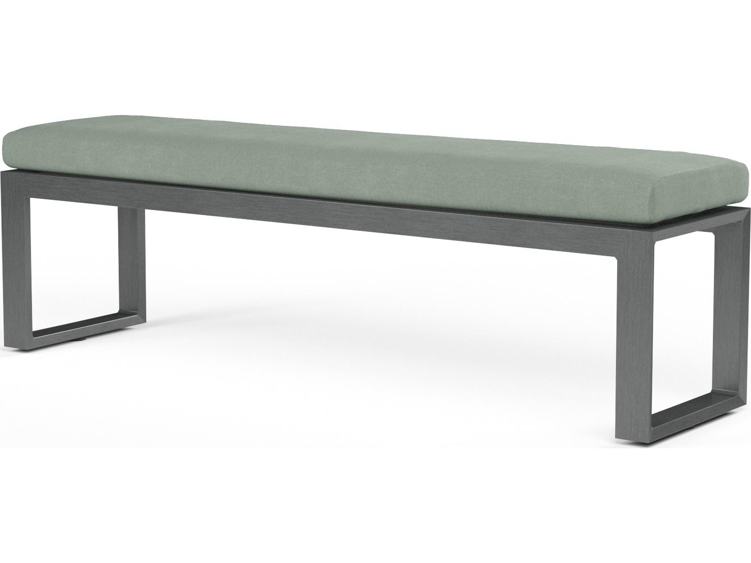 Sunset West Redondo Aluminum Cushion Outdoor Bench
