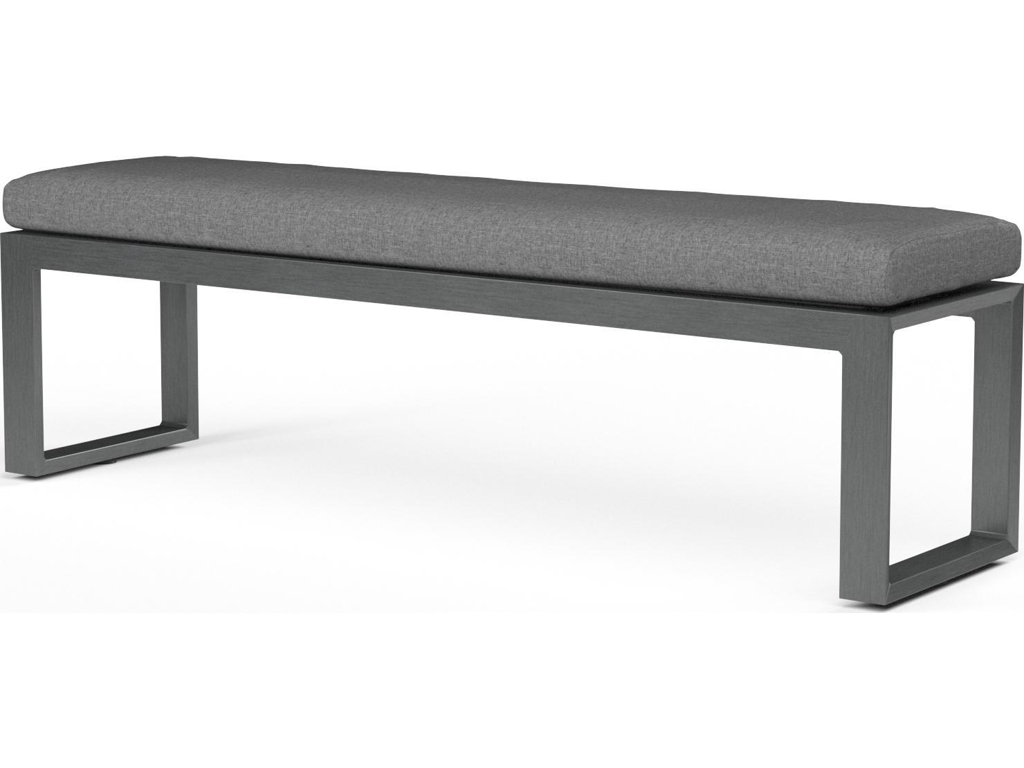 Sunset West Redondo Aluminum Cushion Outdoor Bench