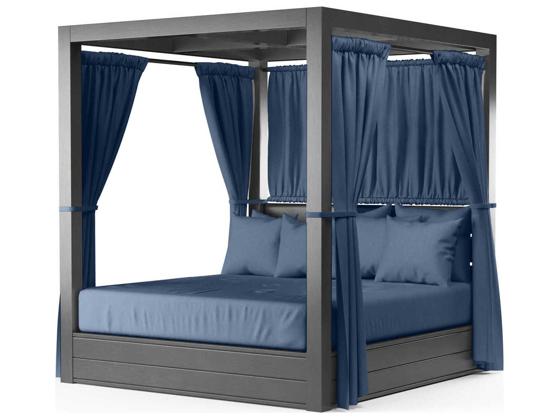 Sunset West Redondo Slate Aluminum Cushion Lounge Bed