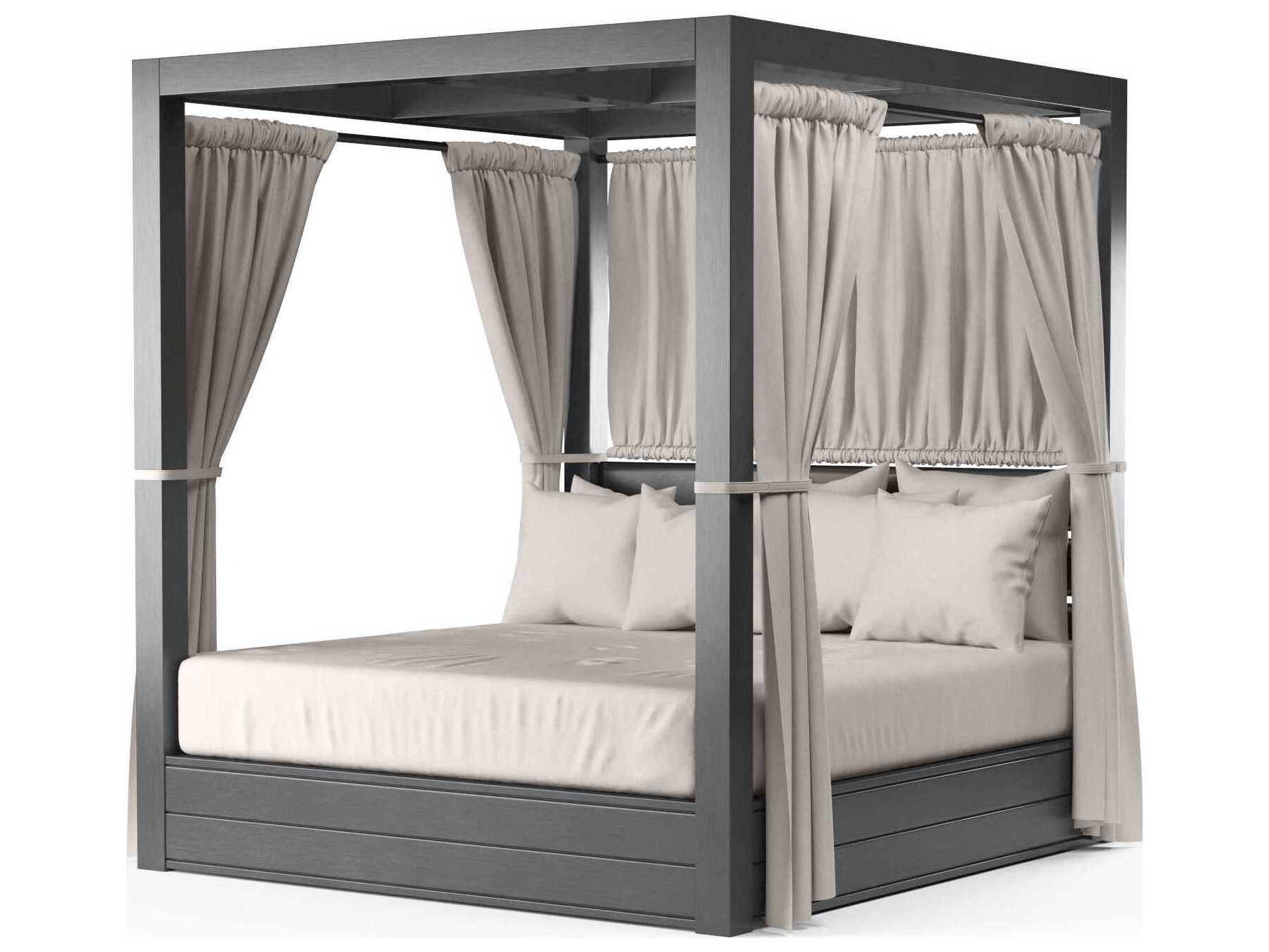 Sunset West Redondo Slate Aluminum Cushion Lounge Bed