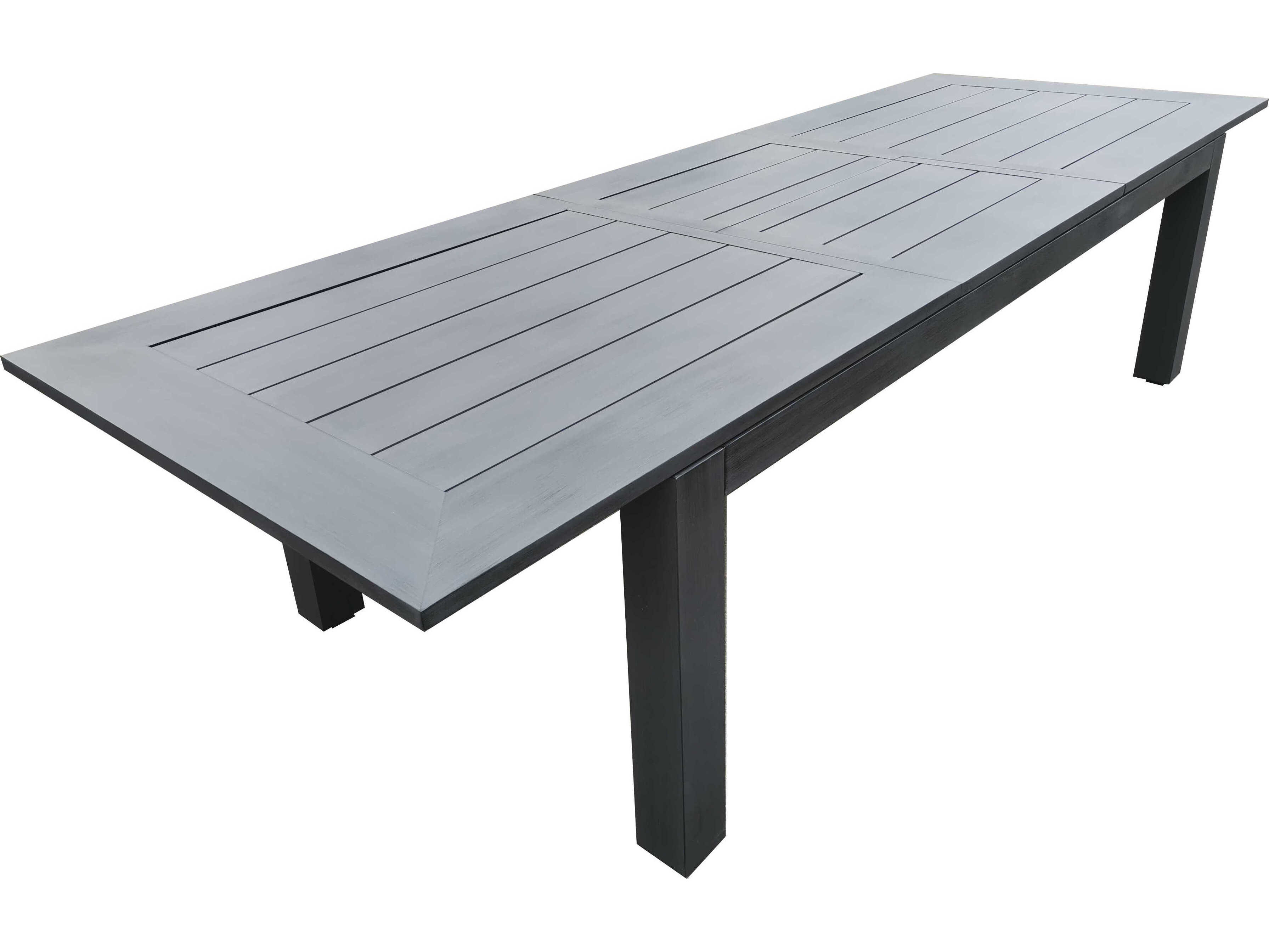 Sunset West Redondo Grays Aluminum Rectangular Dining Table