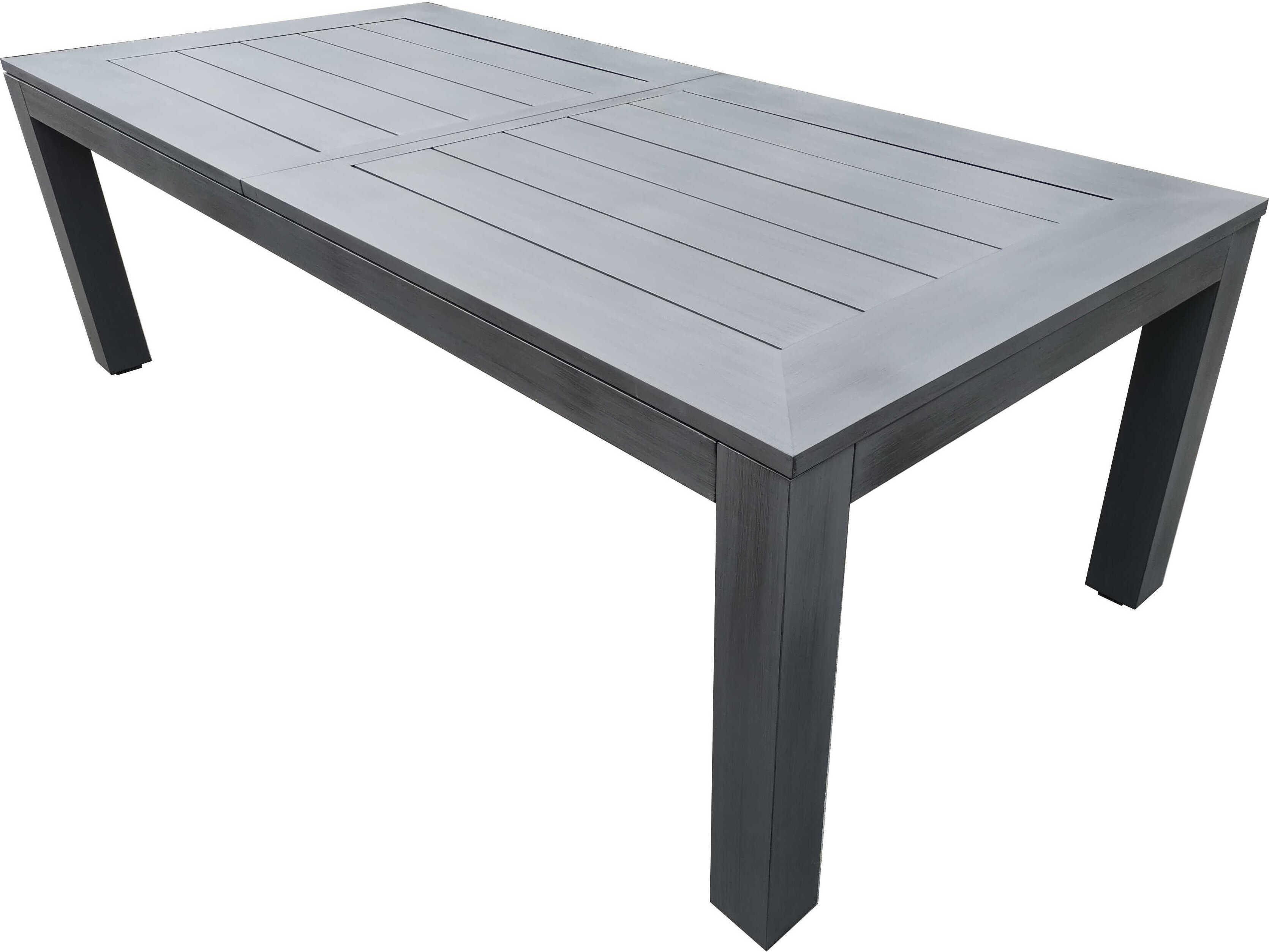 Sunset West Redondo Grays Aluminum Rectangular Dining Table