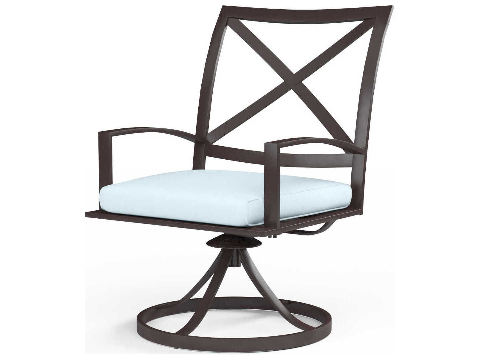 Sunset West La Jolla Espresso Aluminum Cushion Dining Chair
