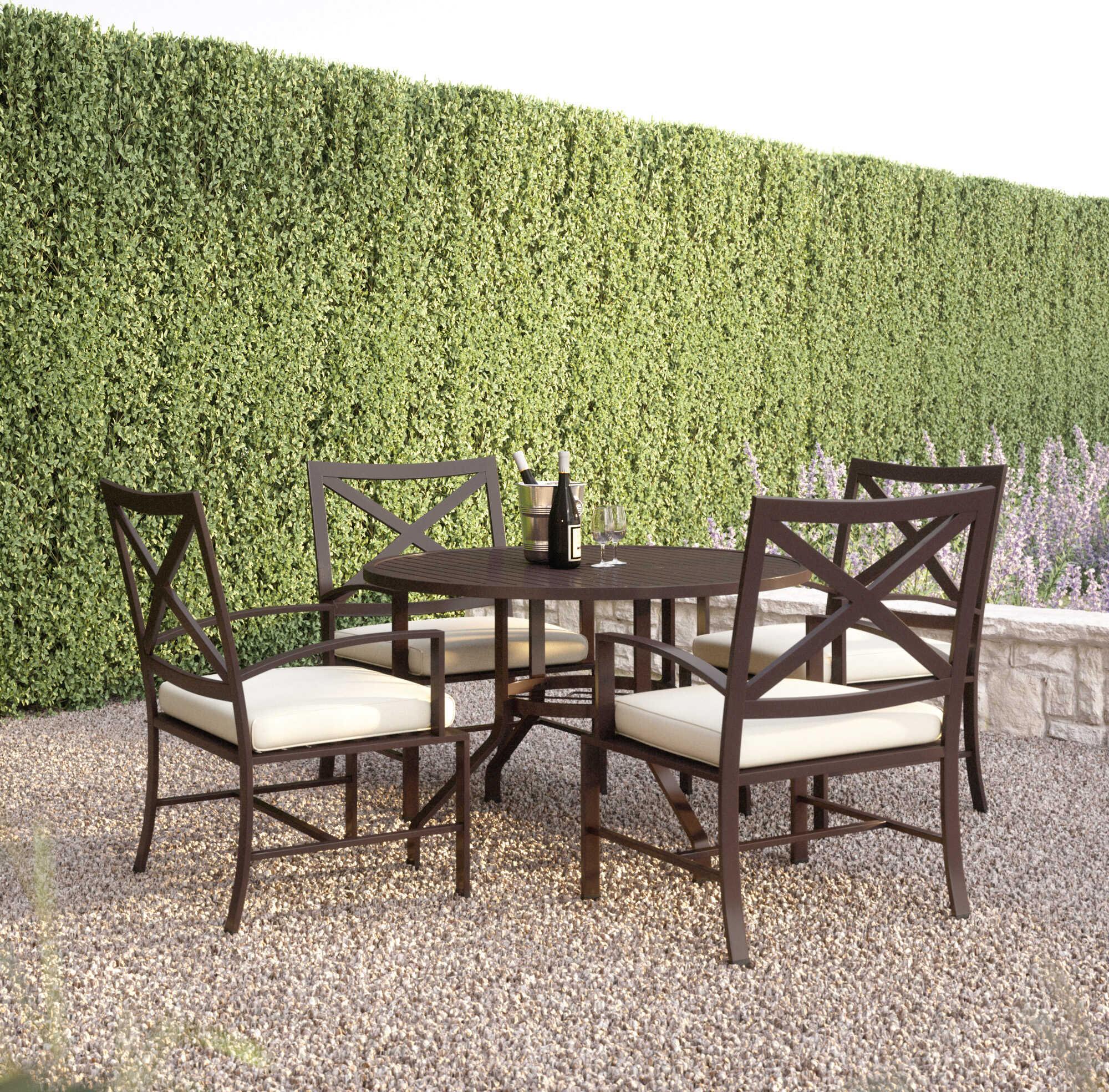 Sunset West La Jolla Espresso Aluminum Cushion Dining Chair