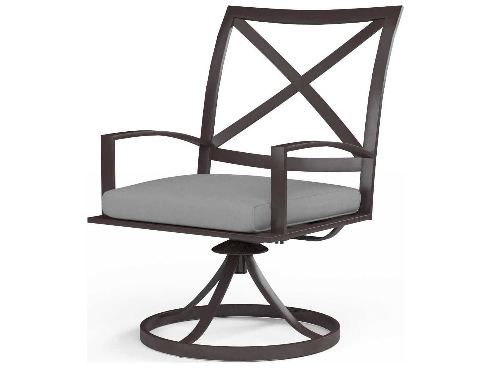 Sunset West La Jolla Espresso Aluminum Cushion Dining Chair