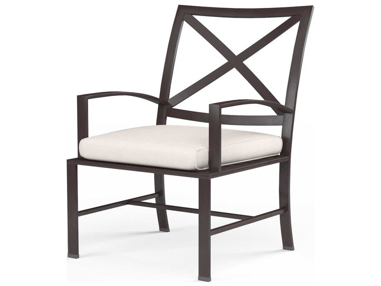 Sunset West La Jolla Espresso Aluminum Cushion Dining Chair