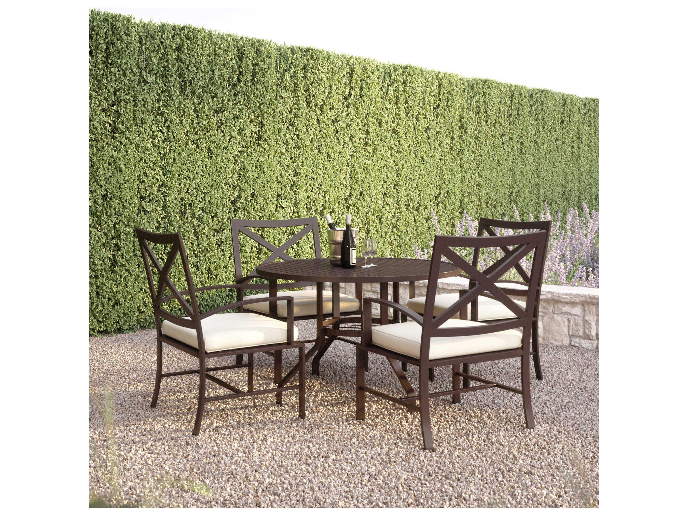 Sunset West La Jolla Espresso Aluminum Cushion Dining Chair