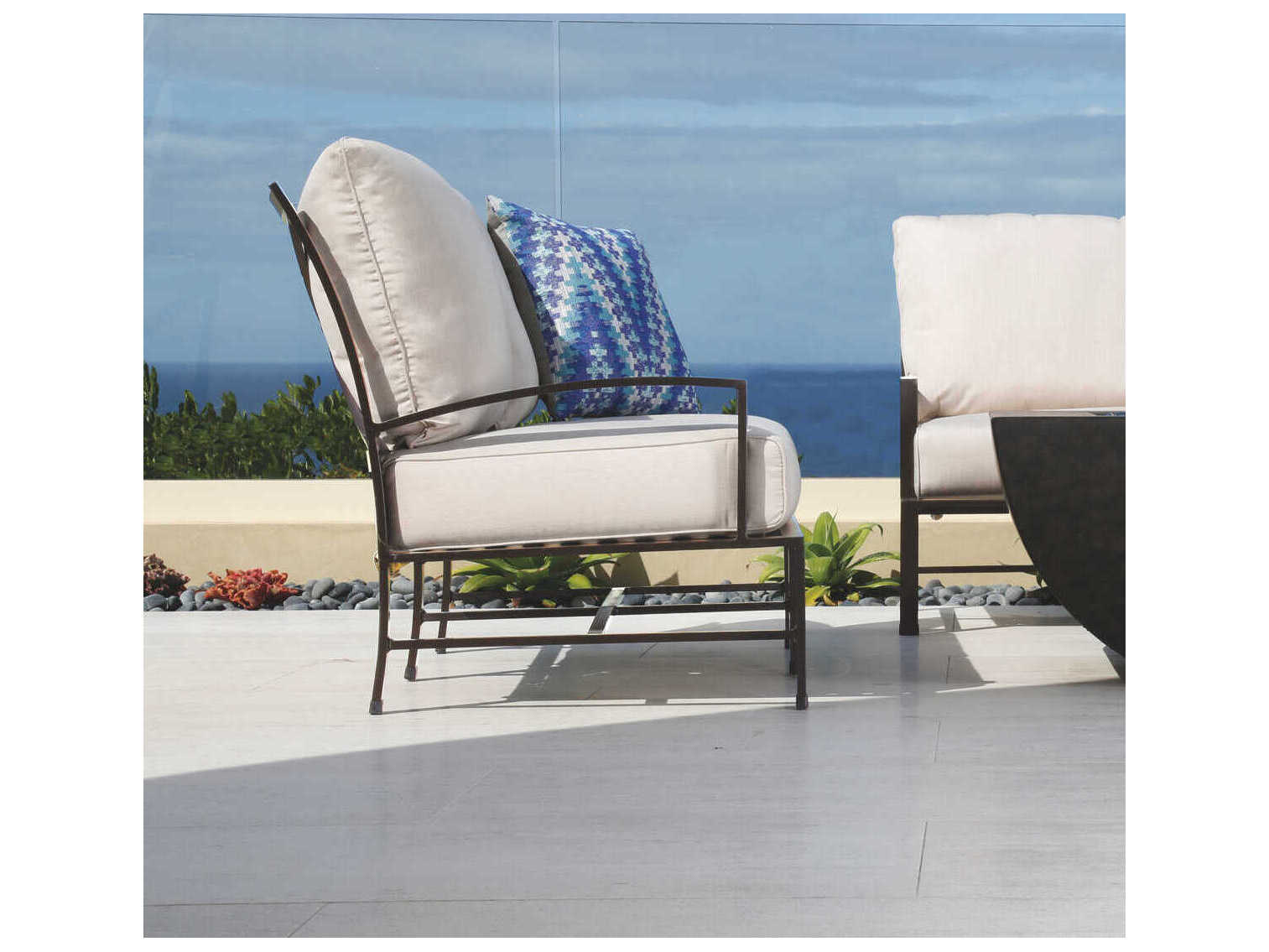 Sunset West La Jolla Espresso Aluminum Cushion Loveseat