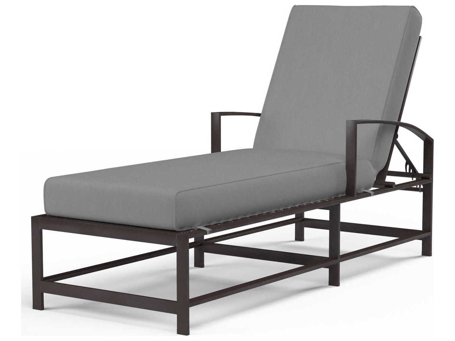 Sunset West La Jolla Espresso Aluminum Cushion Chaise Lounge