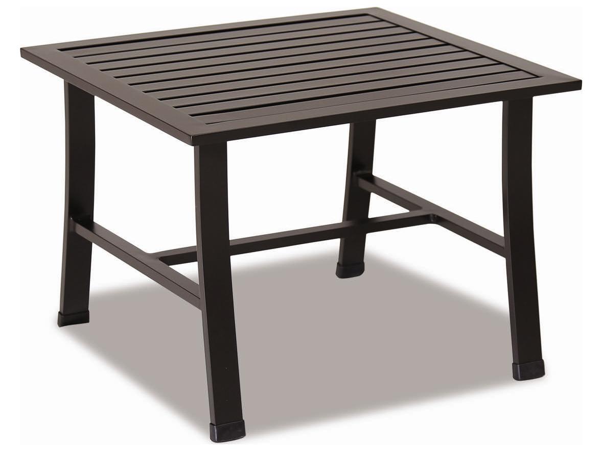 Sunset West La Jolla Aluminum Square Patio End Table