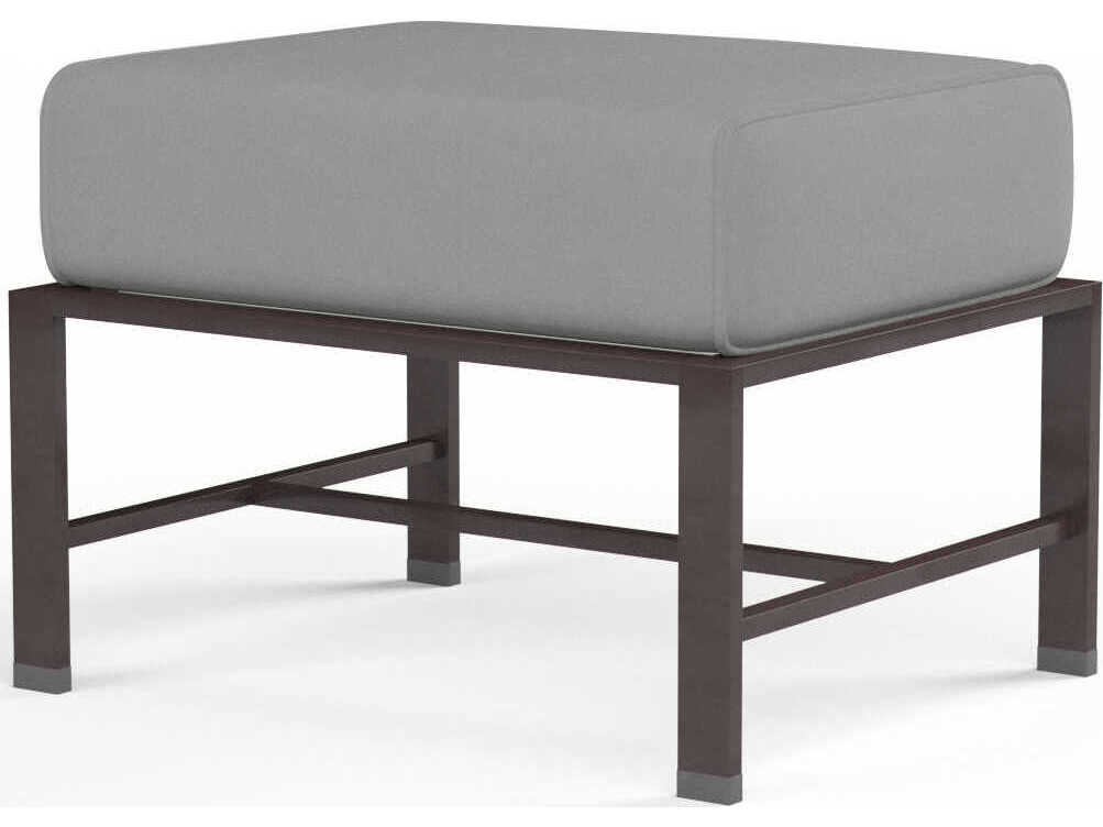 Sunset West La Jolla Espresso Aluminum Cushion Ottoman
